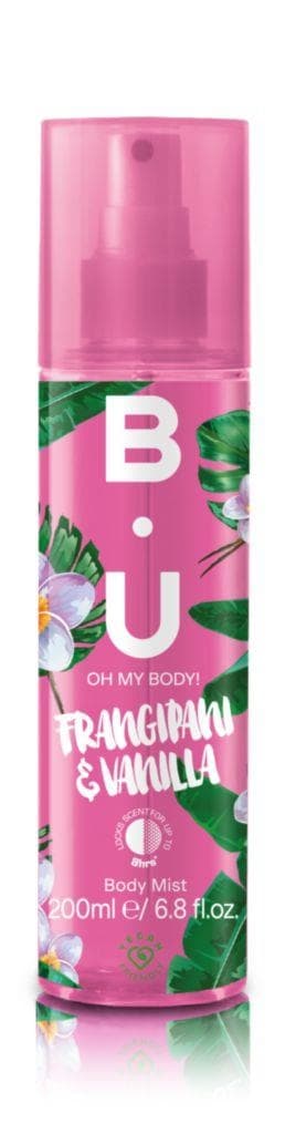 B.U. Oh My Body! Frangipani & Vanilla parfémovaný tělový sprej 200ml