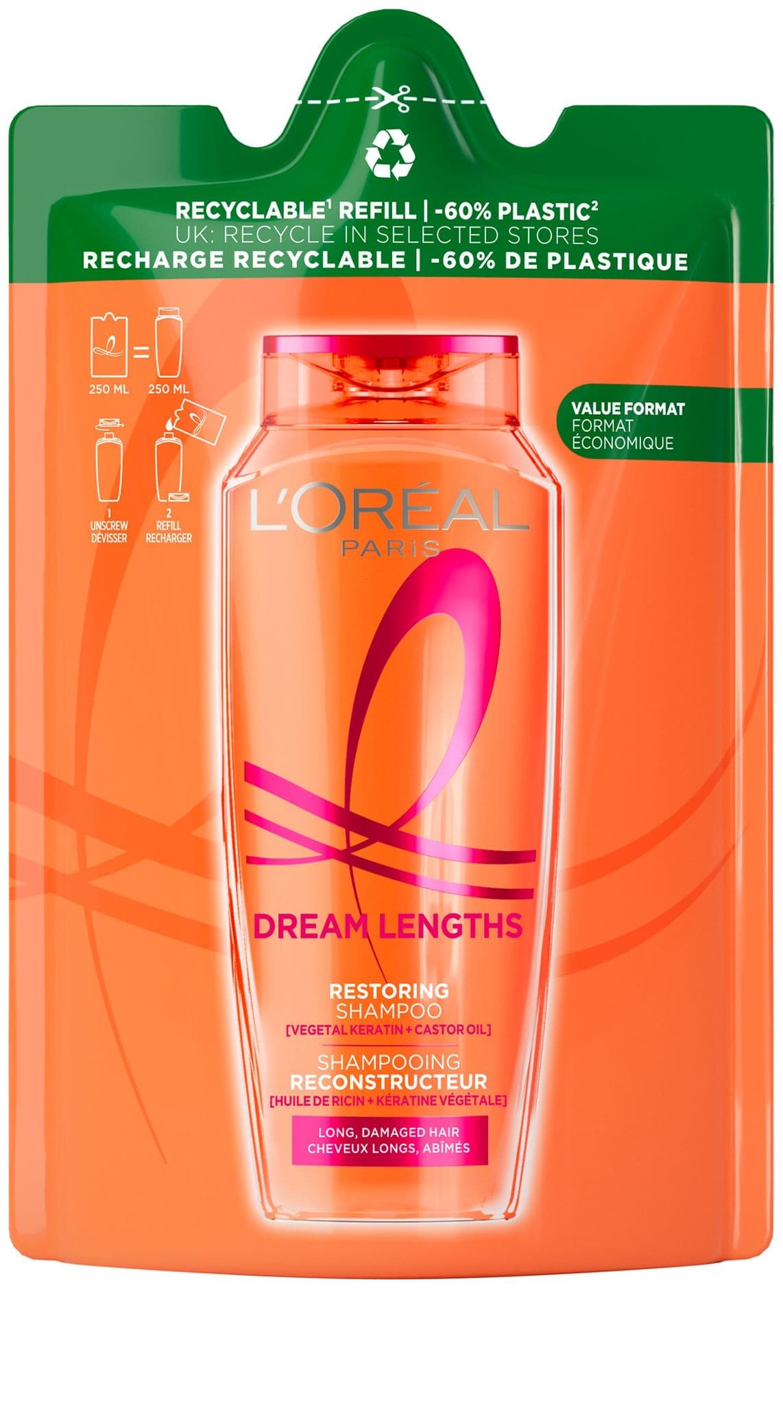 L'Oréal Paris Elseve Dream Long náhradní náplň 250 ml