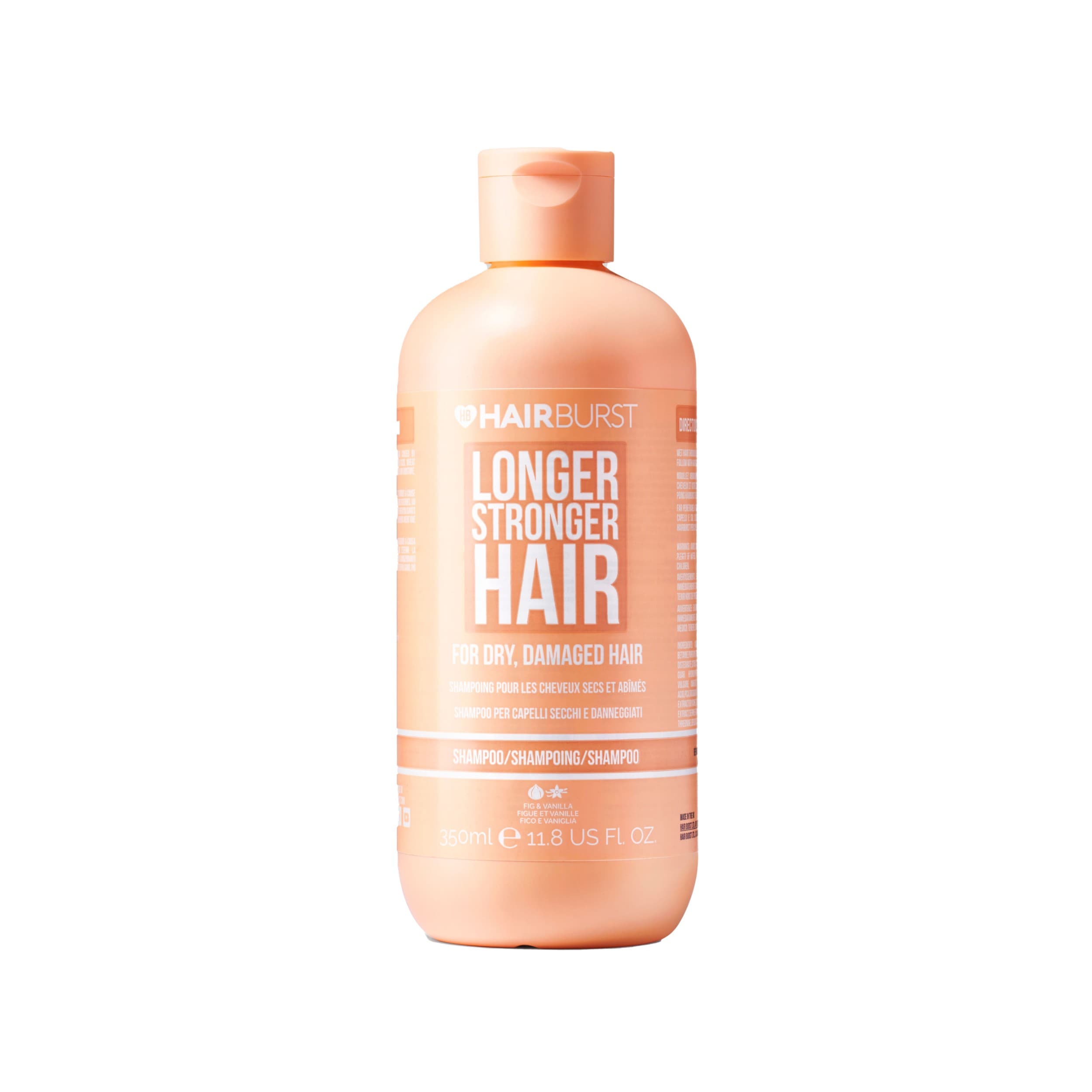 Hairburst šampon na suché vlasy Longer Stronger Hair Fig & Vanilla 350 ml