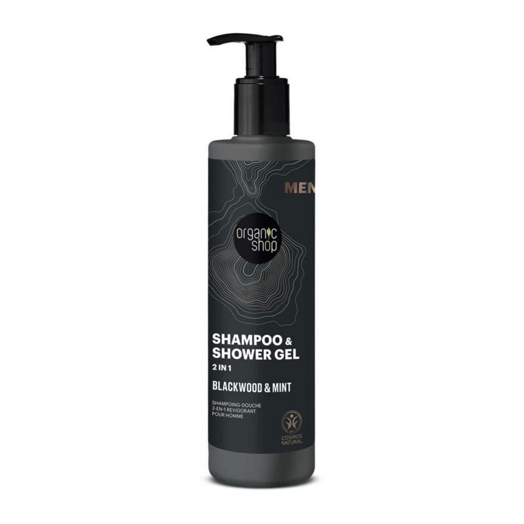 Organic Shop Sprchový gel ašampon 2 v 1 Blackwood a máta 280ml