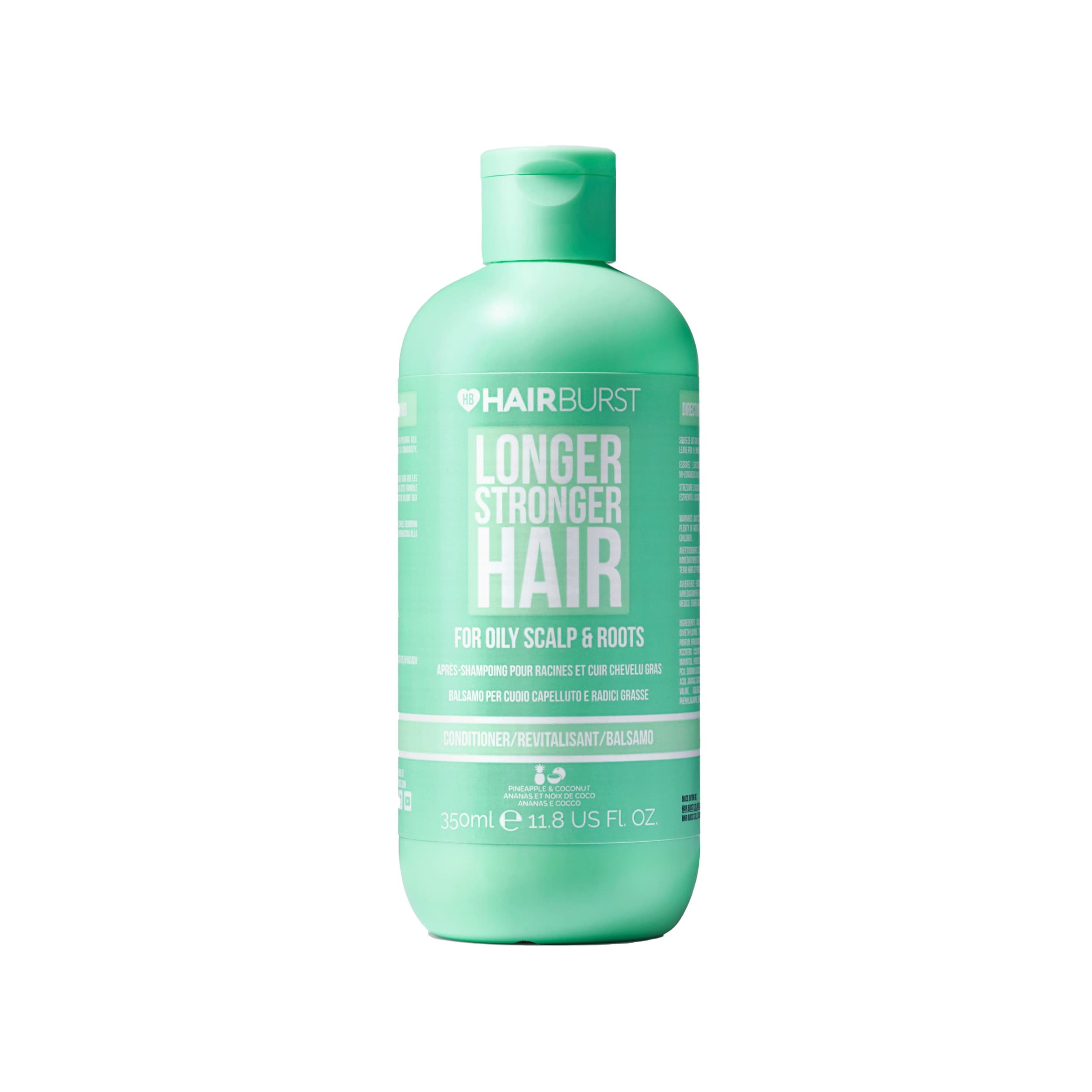 Hairburst kondicionér na mastné kořínky vlasů Longer Stronger Hair Pineapple & Coconut 350 ml