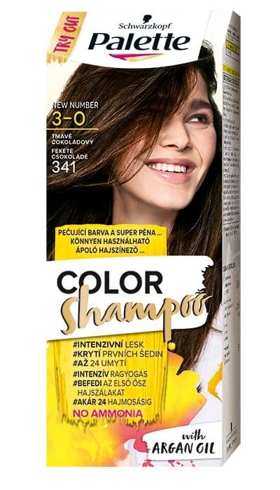 Schwarzkopf Palette Color Shampoo barva na vlasy tmavě čokoládový 341 50 ml
