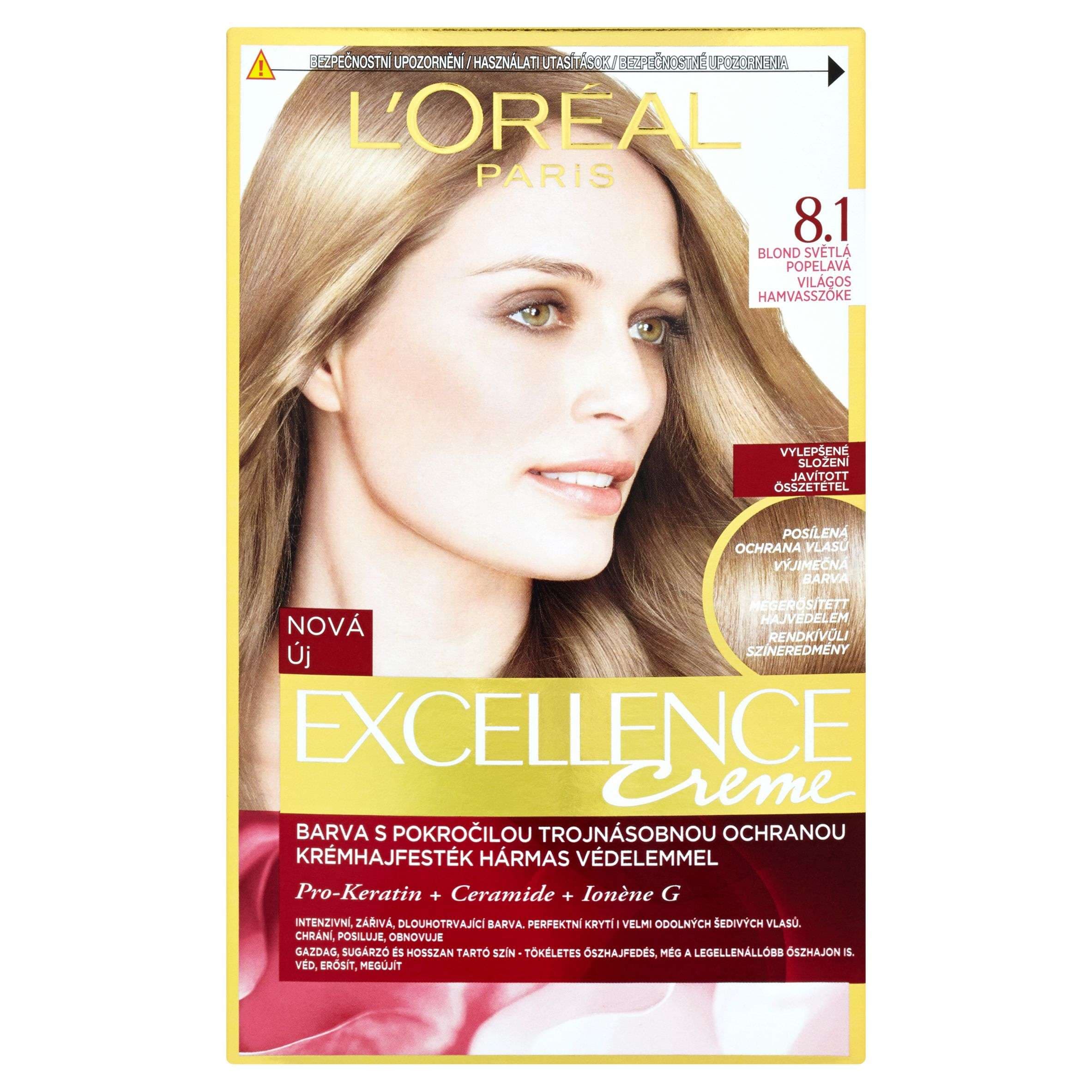 L'Oréal Paris Excellence Creme blond světlá popelavá 8.1