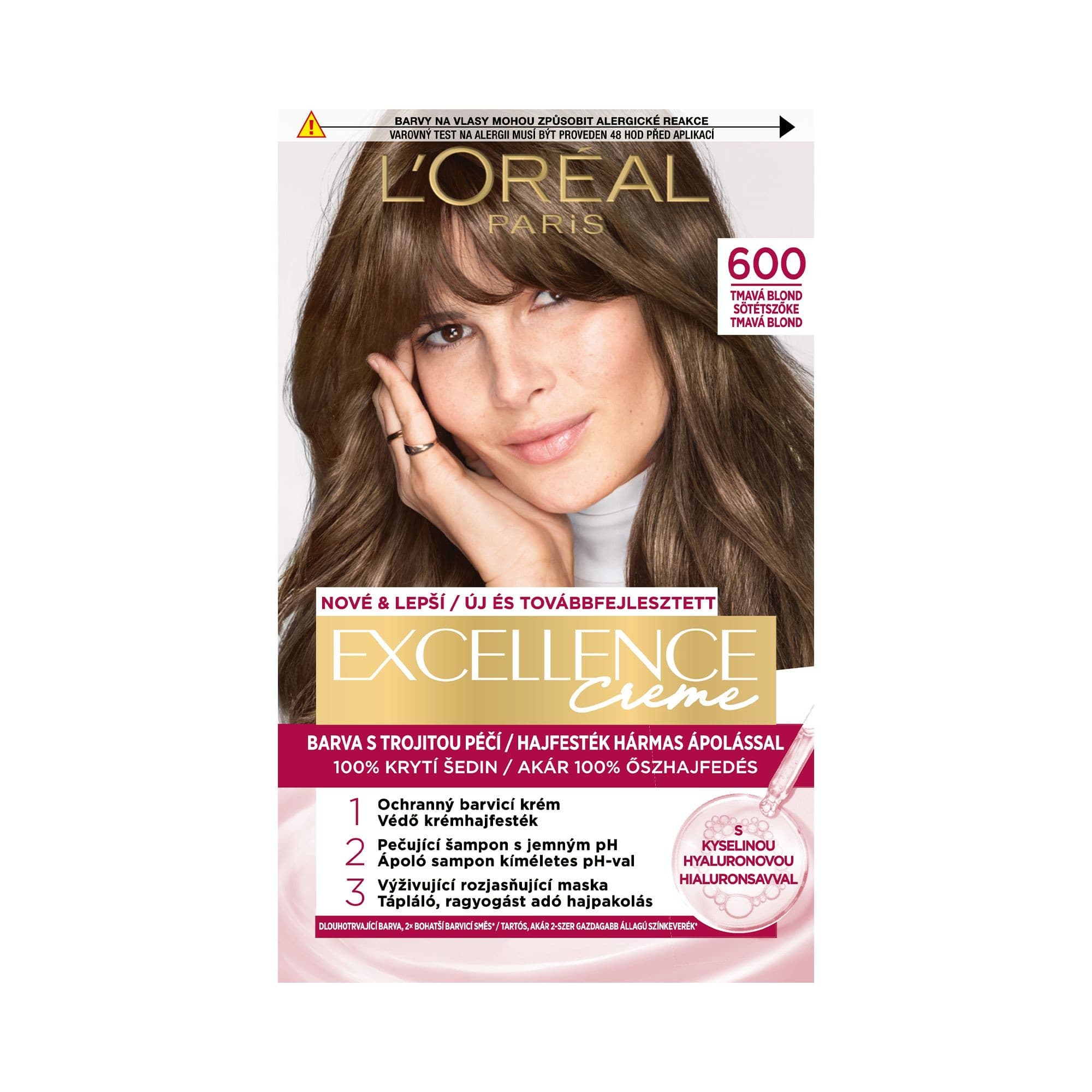 L'Oréal Paris Excellence Créme permanentní barva na vlasy 600 tmavá blond