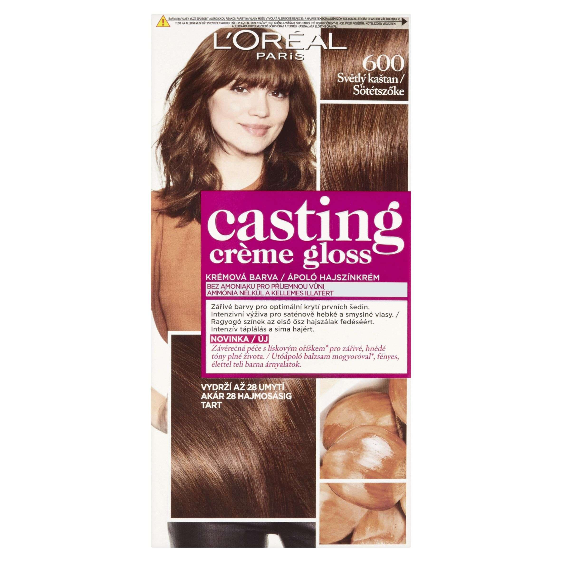 L'Oréal Paris Casting Creme Gloss semipermanentní barva na vlasy 600 světlý kaštan