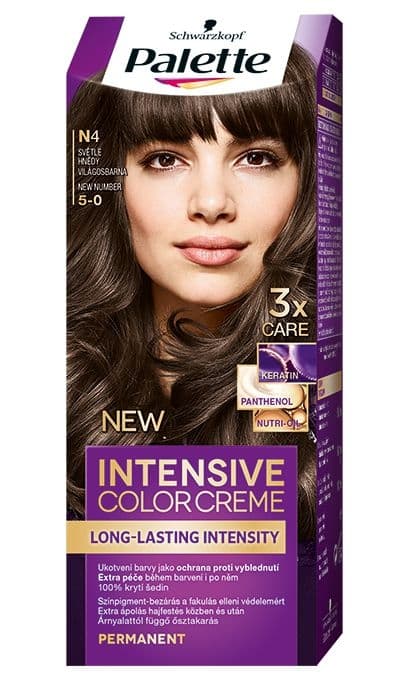 Schwarzkopf Palette Intensive Color Creme barva na vlasy světle hnědý N4 50 ml