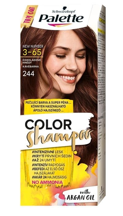 Schwarzkopf Palette Color Shampoo barva na vlasy čokoládově hnědý 244 50 ml