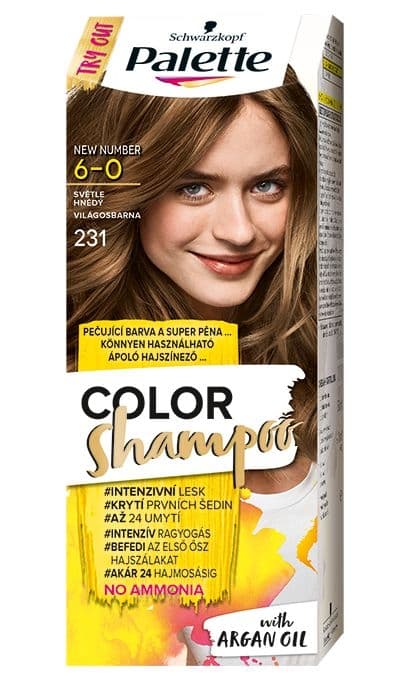 Schwarzkopf Palette Color Shampoo barva na vlasy světle hnědý 231 50 ml