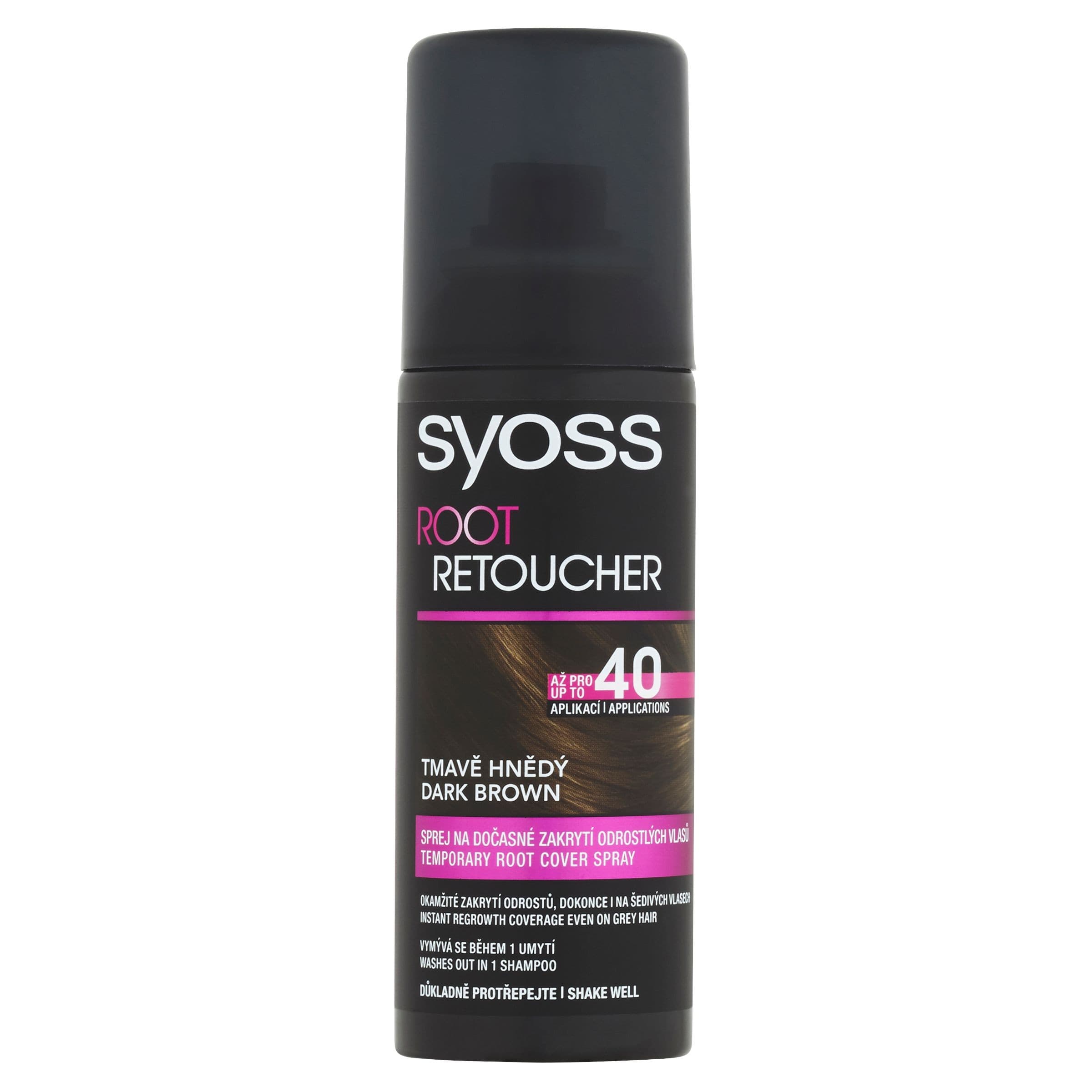 Syoss Root Retoucher Korektor odrostlých vlasů tmavě hnědý 120 ml