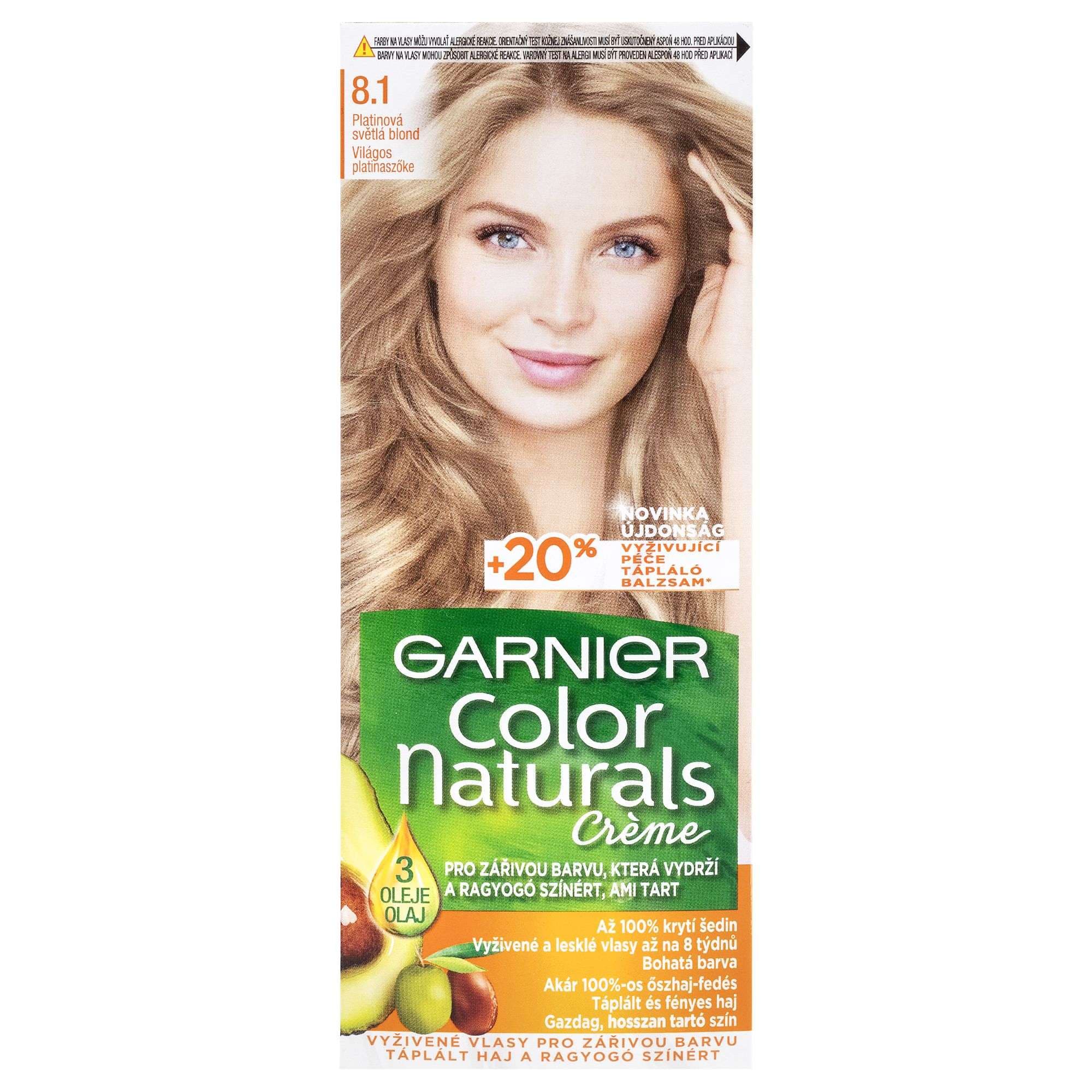 Garnier Color Naturals Crème dlouhotrvající vyživující barva světlá blond popelavá 1 ks