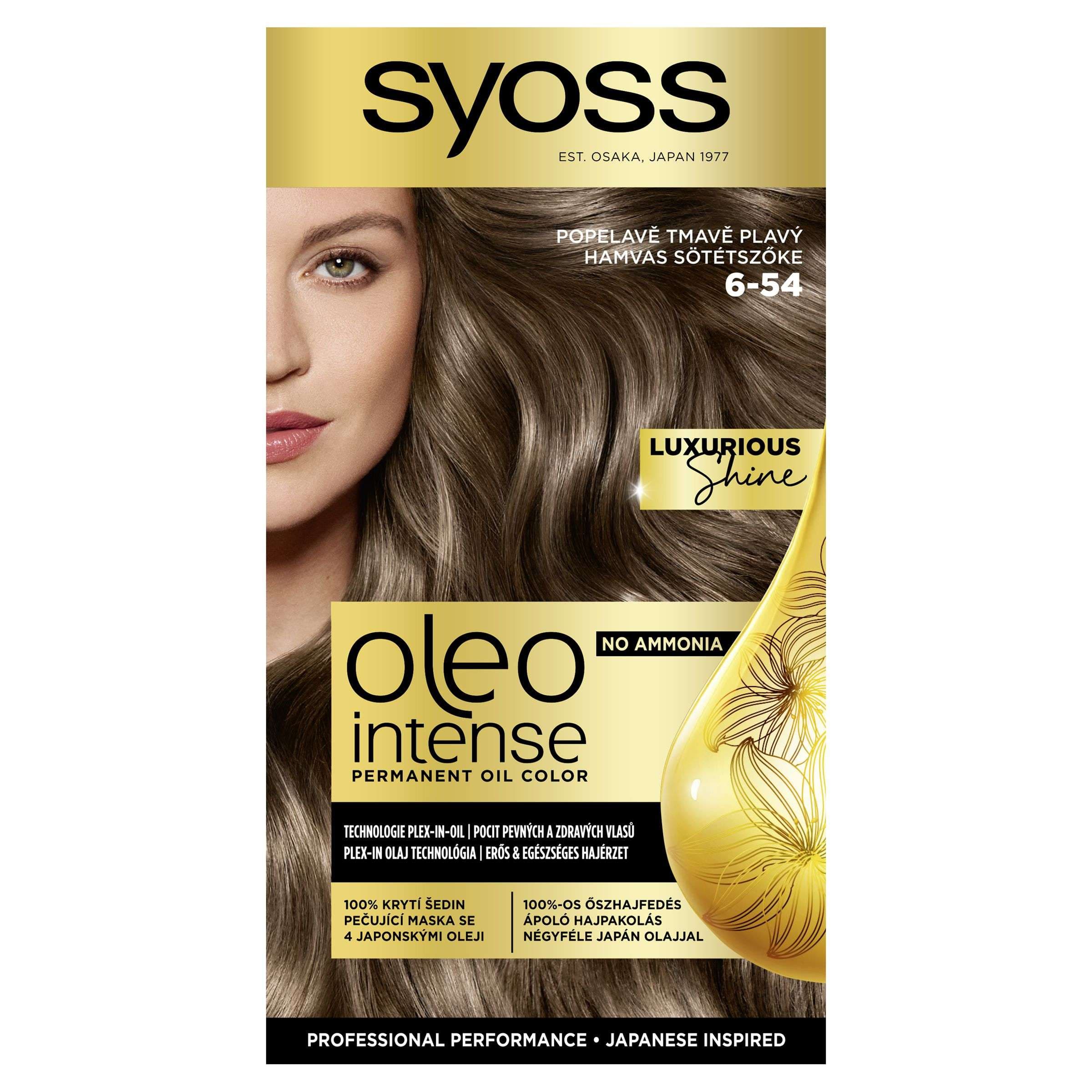 Syoss Oleo Intense Barva na vlasy popelavě tmavě plavý 6-54 1 ks