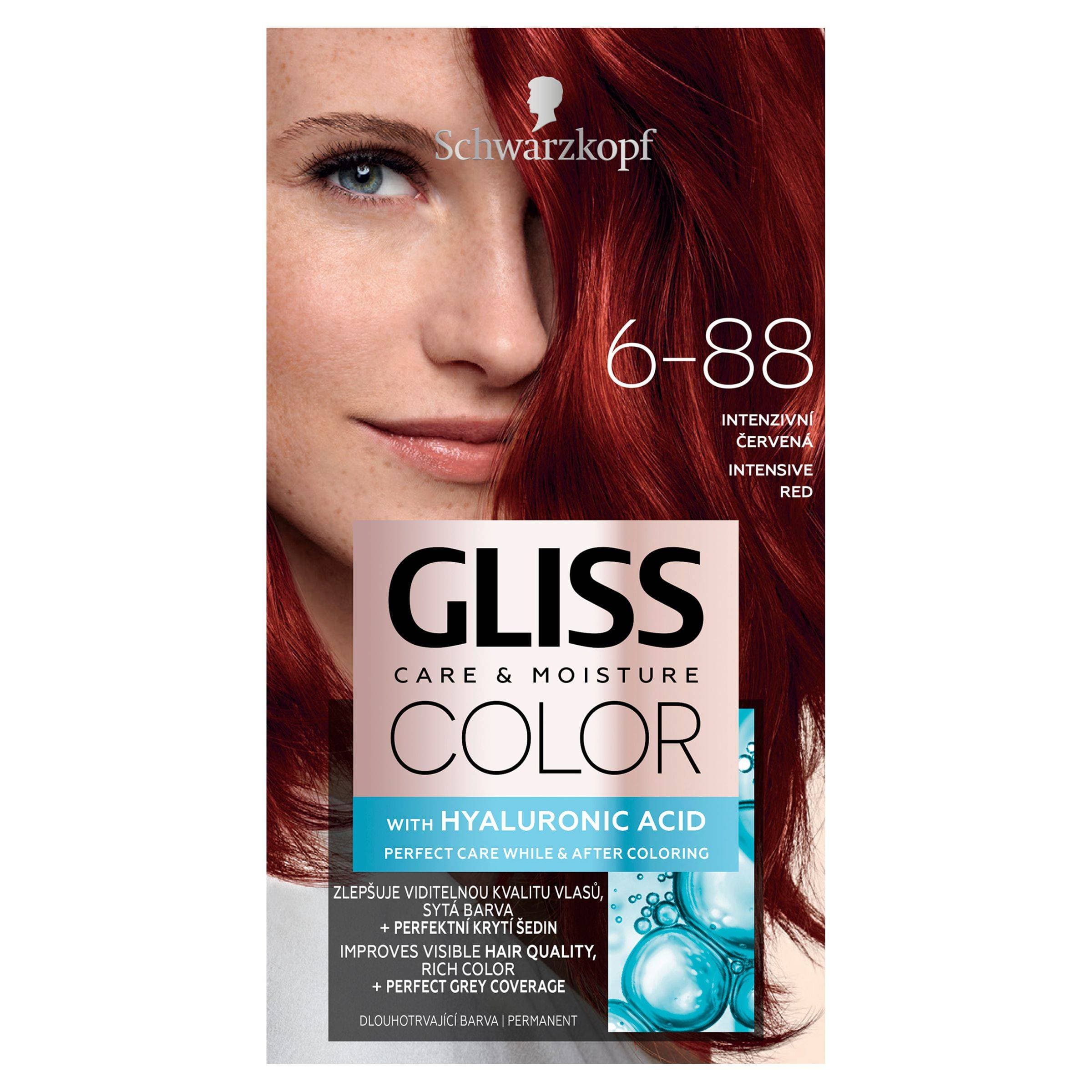 Schwarzkopf Gliss Color barva na vlasy intenzivní červená 6-88 1 ks