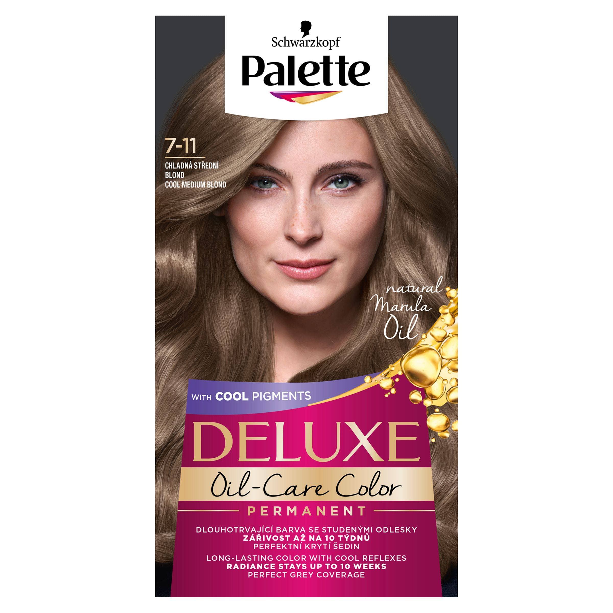 Schwarzkopf Palette Deluxe barva na vlasy chladná střední blond 7-11 50ml