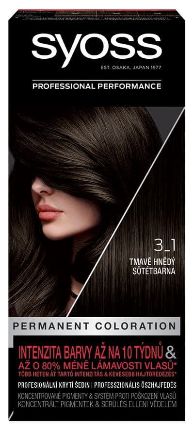 Syoss Barva na vlasy tmavě hnědý 3-1 50 ml
