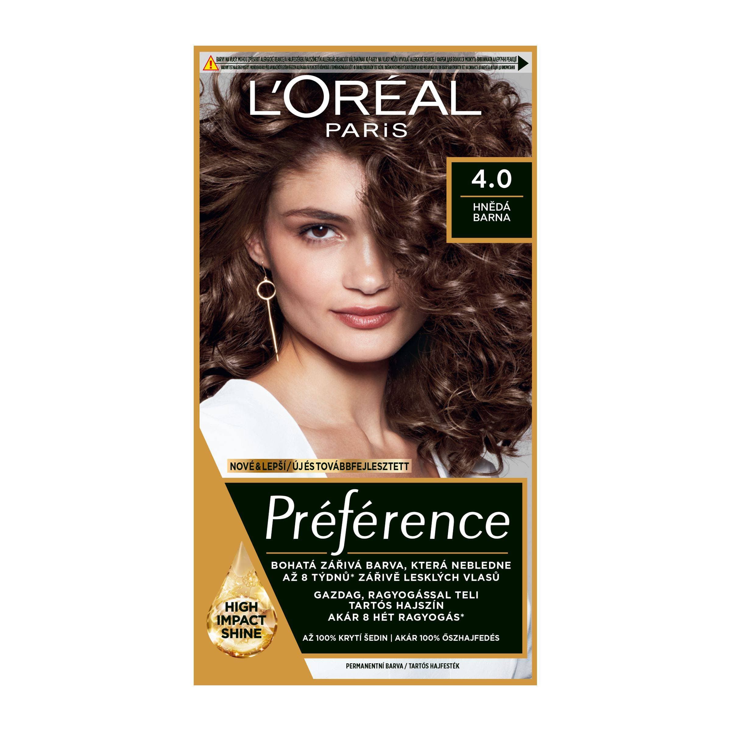 L'Oréal Paris barva na vlasy Preference 4.0 hnědá