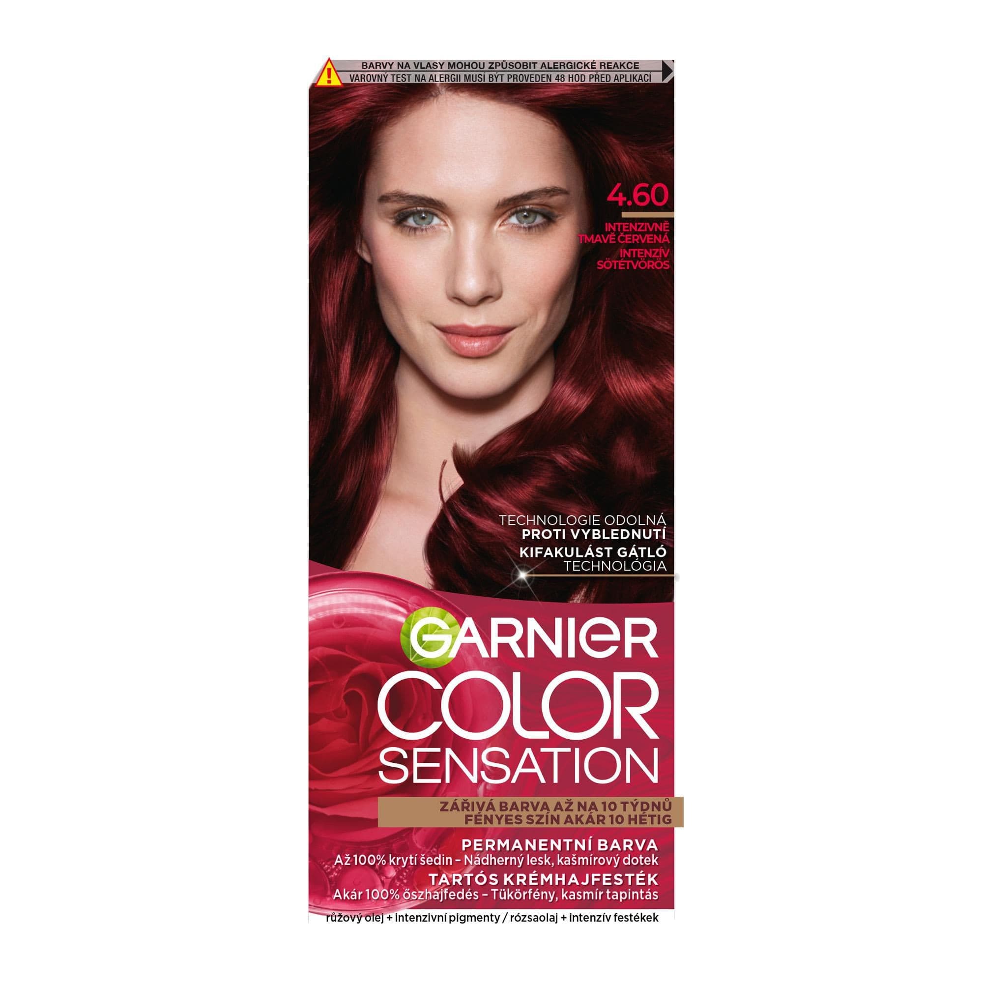 Garnier Color Sensation Intenzivní permanentní barvící krém intenzivní tmavě červená 4.60 110 ml