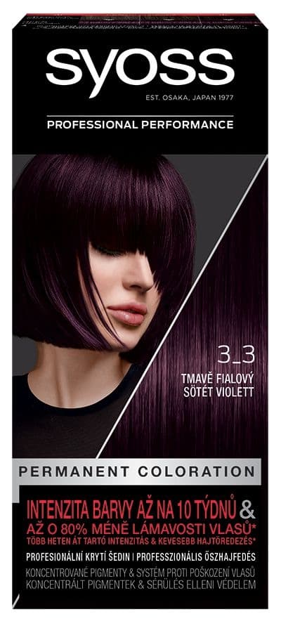 Syoss barva na vlasy tmavě fialový 3-3 50 ml