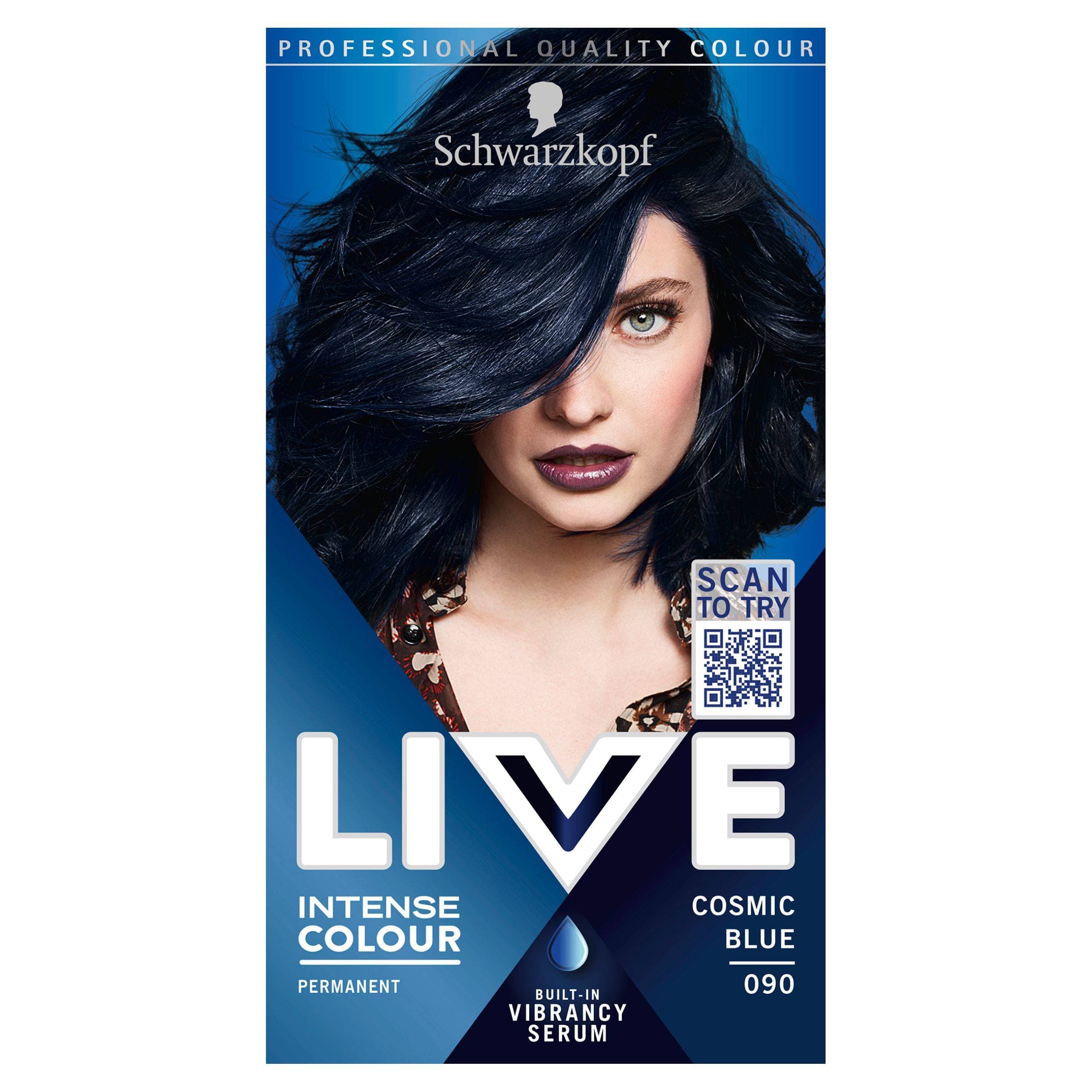 Schwarzkopf Live Intense Colour barva na vlasy 090 kosmická modrá 1 ks