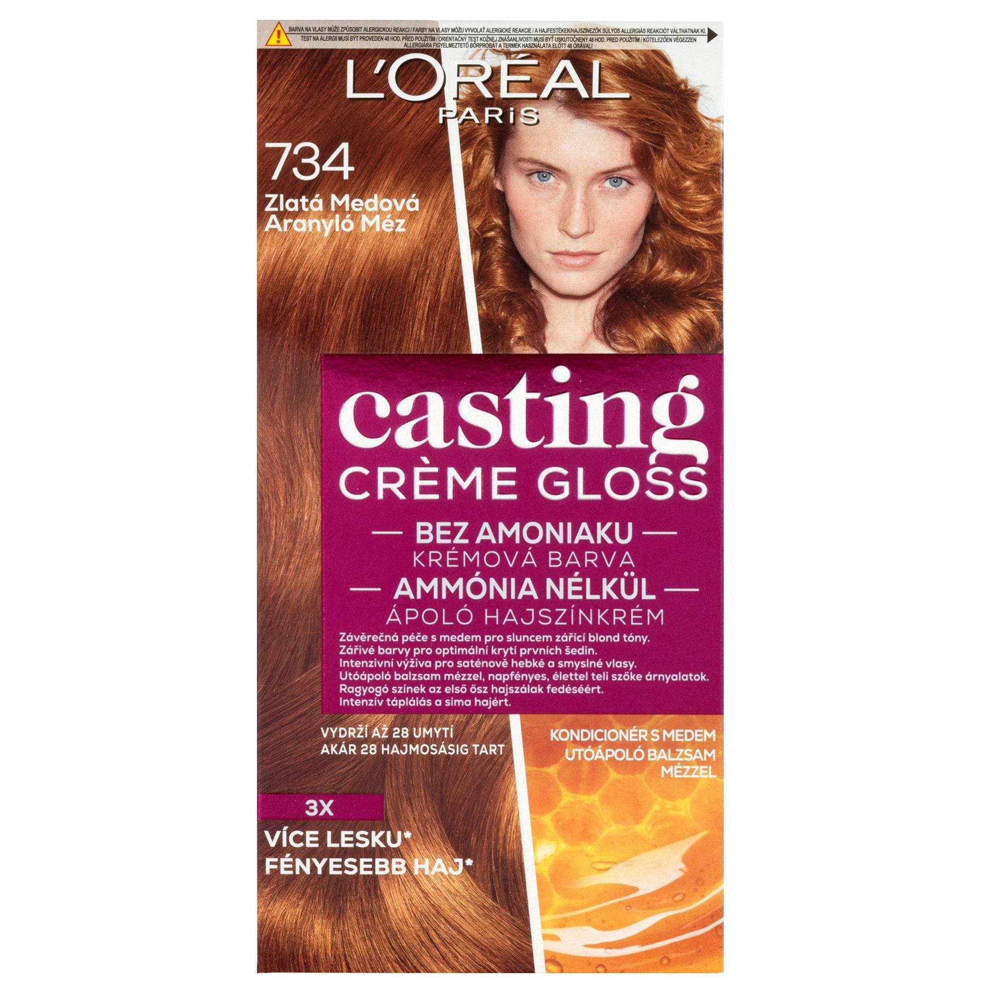 L'Oréal Paris Casting Crème Gloss měděná kaštanová 734, 180 ml