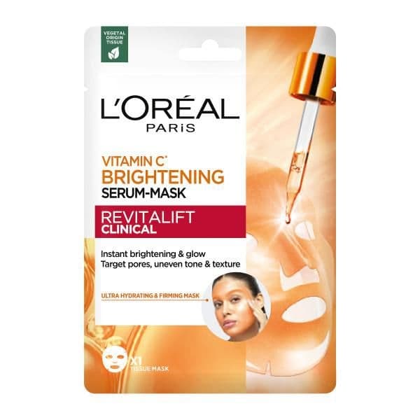 L'Oréal Paris Revitalift Clinical rozjasňující pleťová maska s vitaminem C 26 g