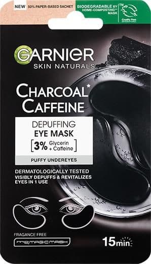 Garnier Skin Naturals oční maska s aktivním uhlím pro osvěžení očního okolí 5 g