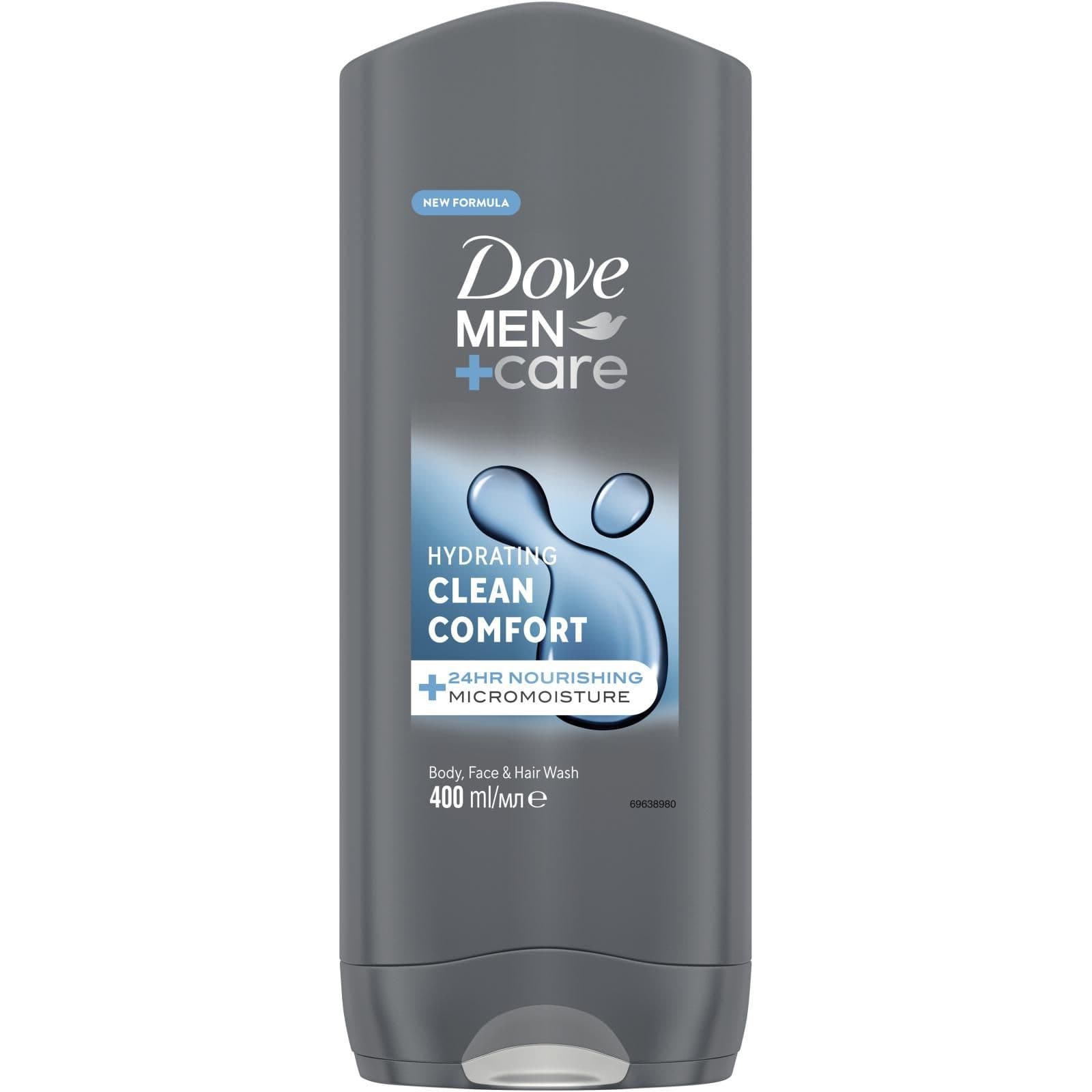 Dove Men+Care Clean Comfort sprchový gel pro muže na tělo a tvář 400 ml
