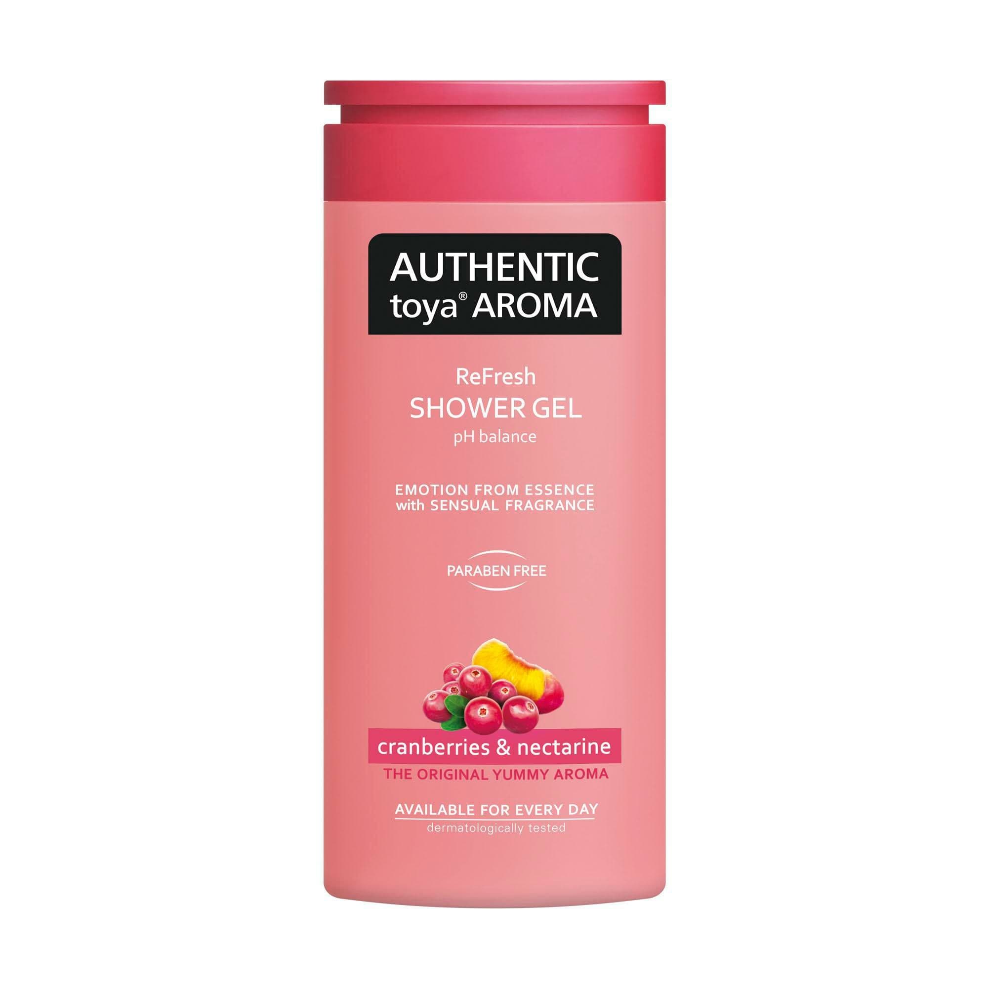 Authentic Toya Aroma Cranberries&Nectarine Sprchový gel 400 ml