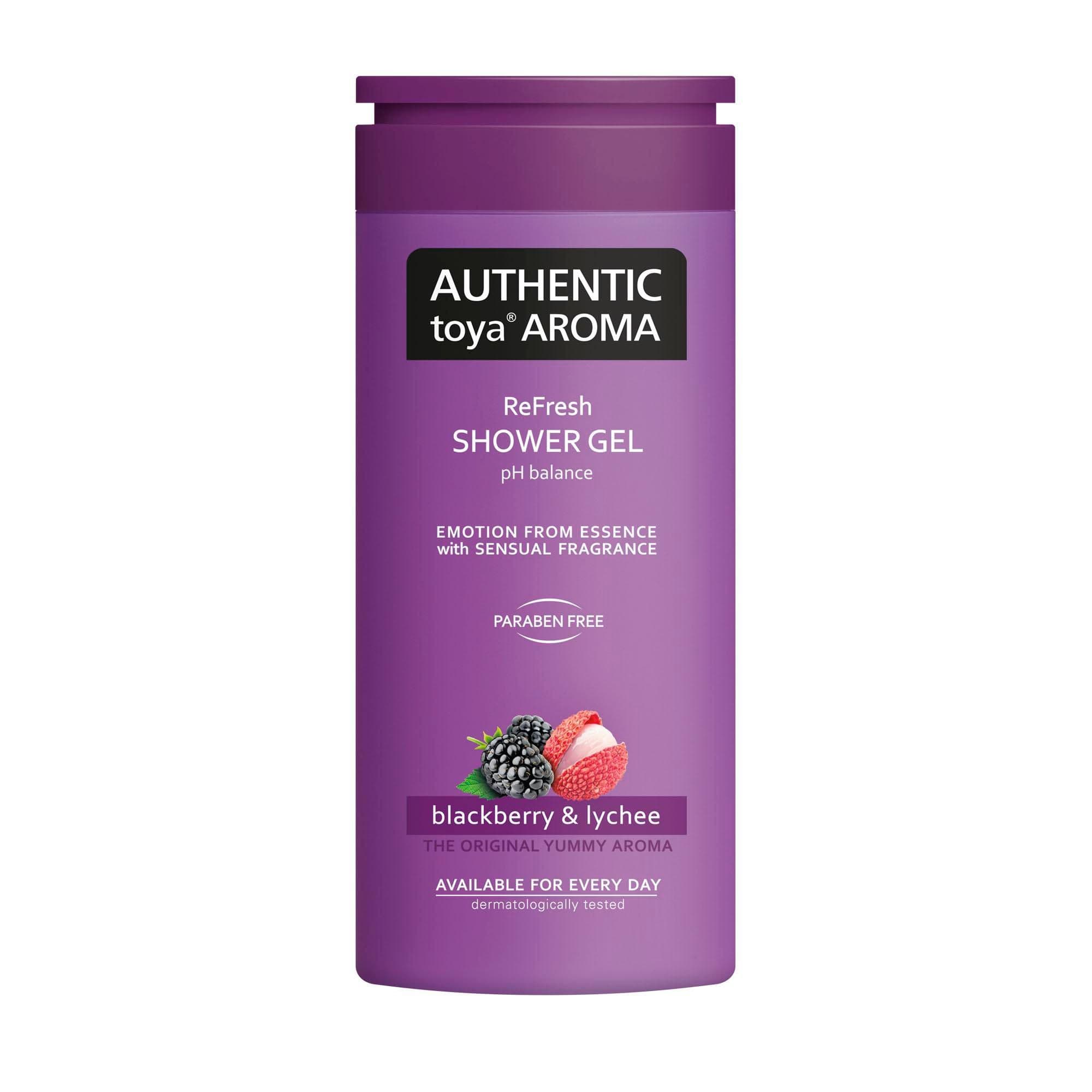 Authentic toya Aroma sprchový gel 400 ml blackberry & lychee