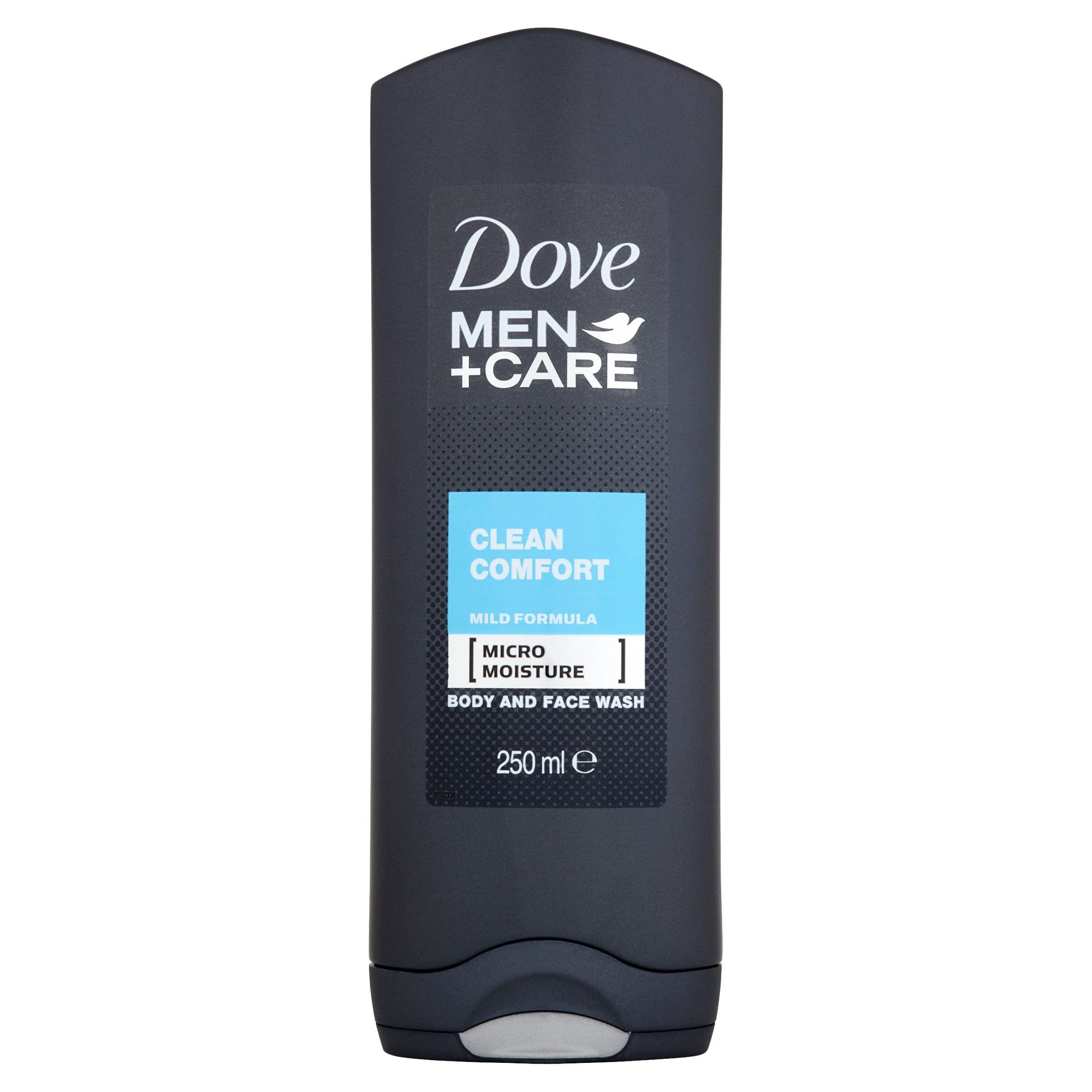 Dove Men+Care Clean Comfort sprchový gel na tělo a obličej pro muže 250 ml