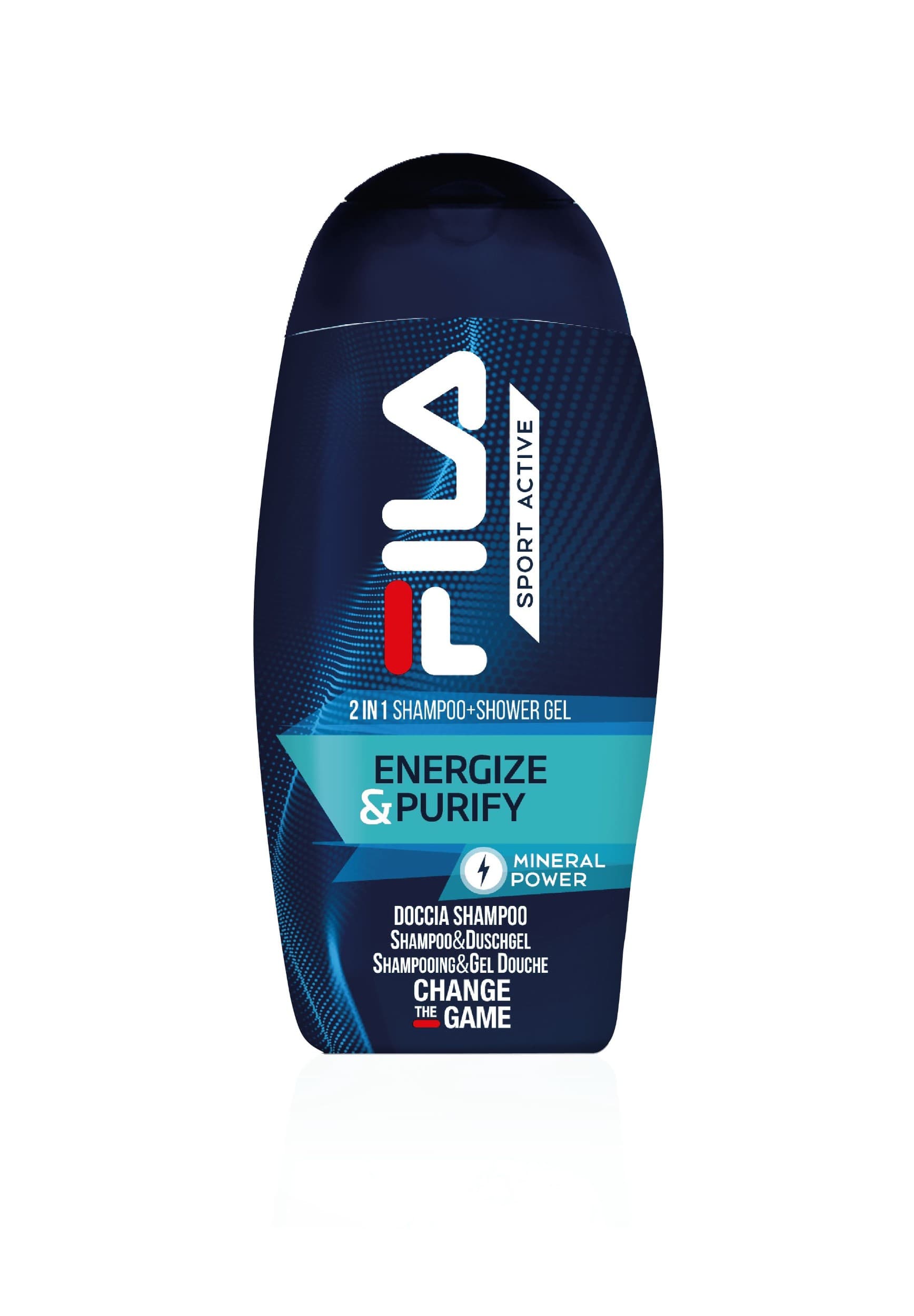 Sprchový gel Fila Energize&Purify 250 ml na vlasy a tělo pro muže.