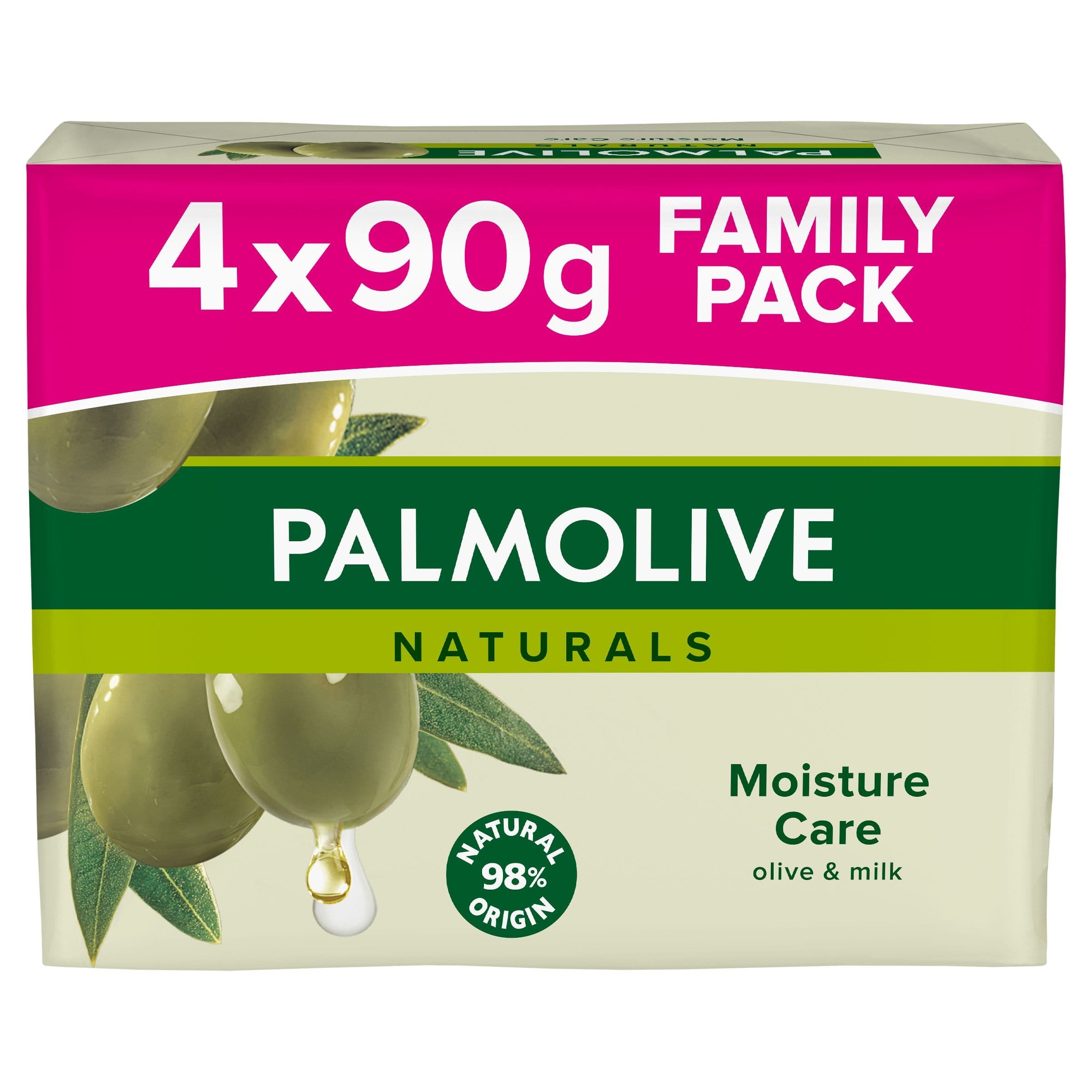 Palmolive Naturals Moisture Care tuhé mýdlo 4x90g