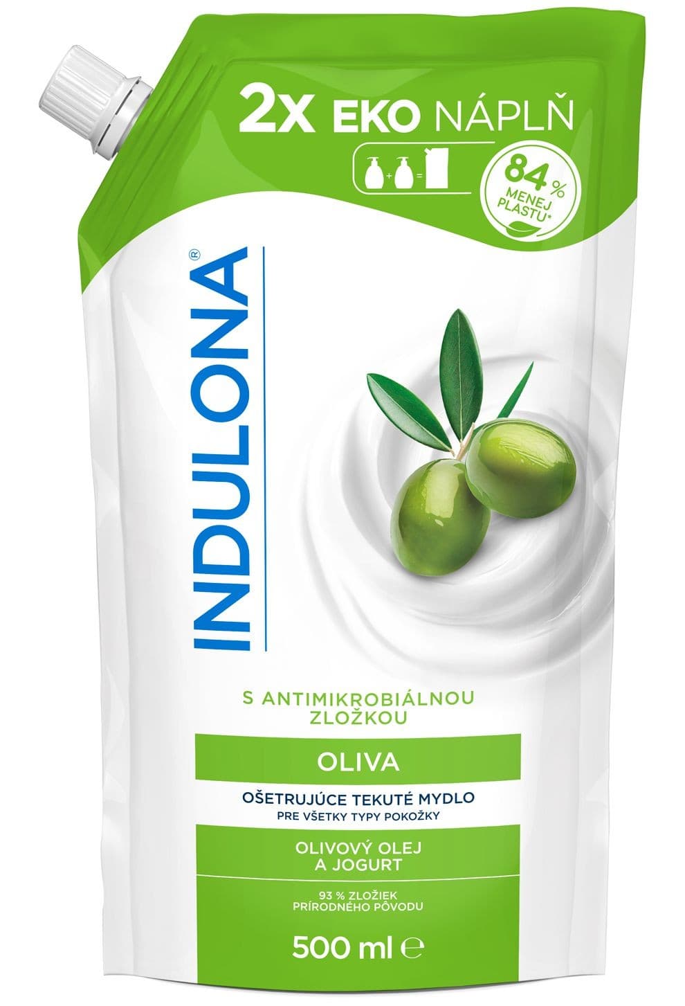 Indulona tekuté mýdlo náhradní náplň Oliva 500ml