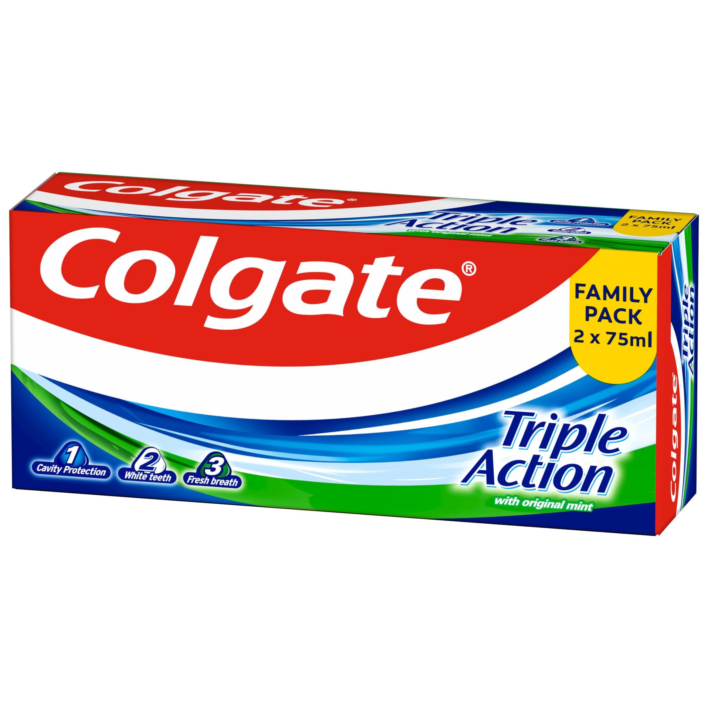Colgate Triple Action Original zubní pasta Duopack 2x75 ml