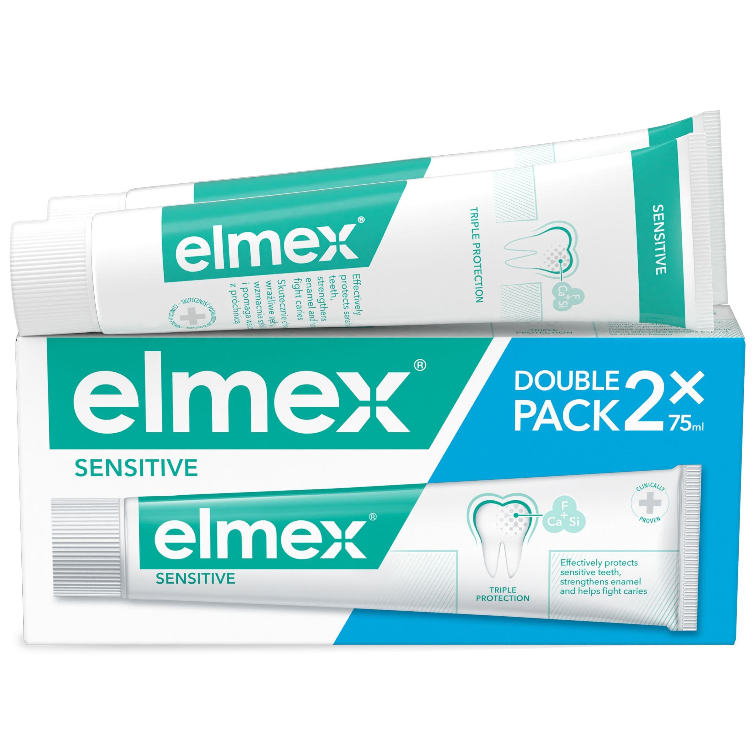 Elmex Sensitive Zubní pasta s aminfluoridem 2x75 ml