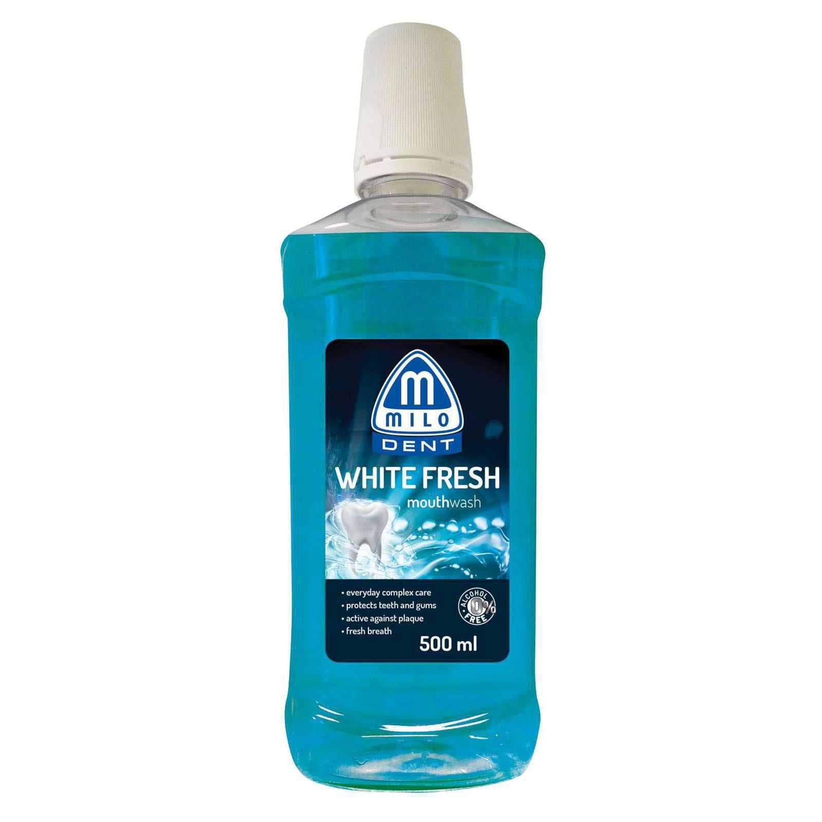 Ústní voda MILO DENT - white fresh 500ml