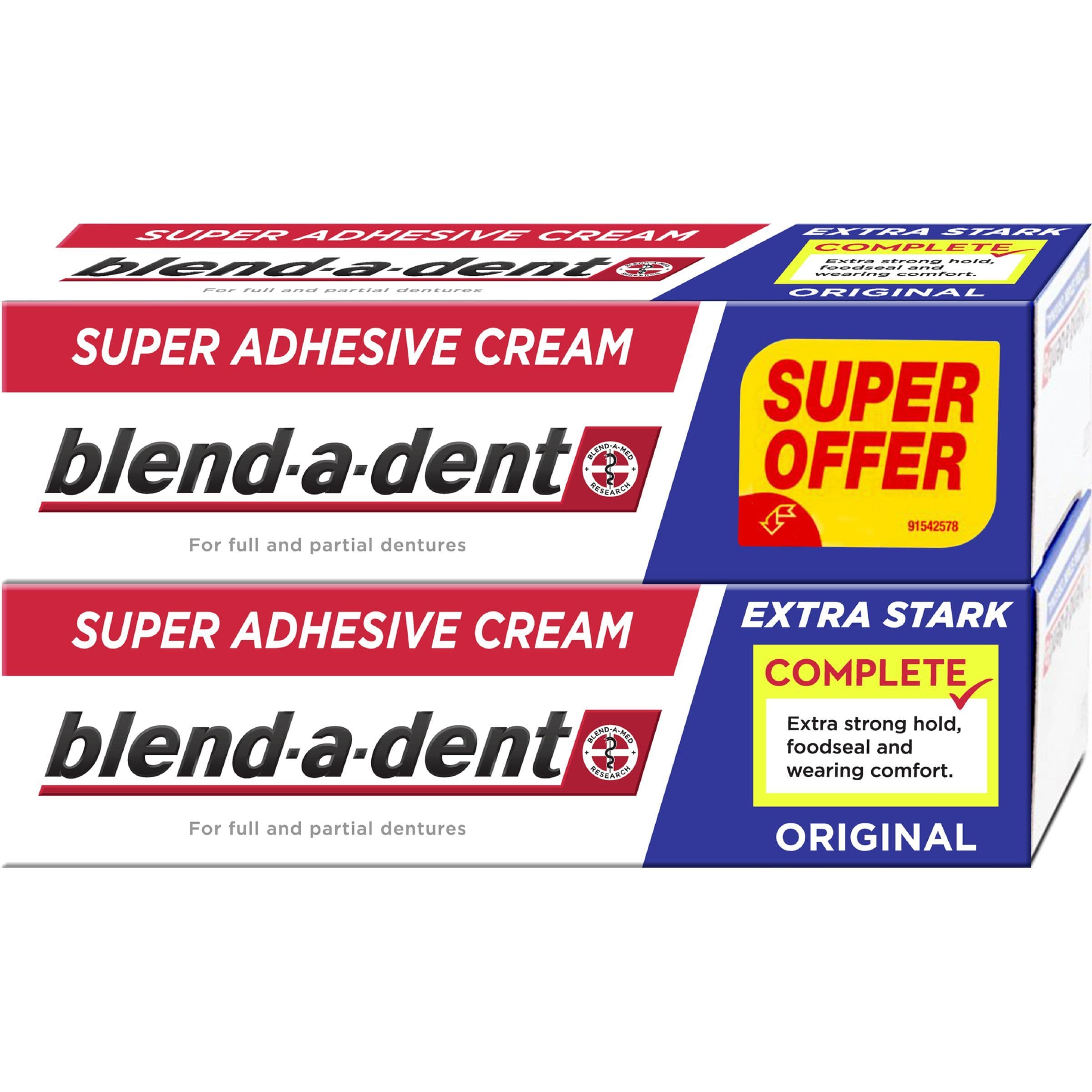 Blend-a-dent Complete Fixační krém na zubní náhradu 2 x 47 g
