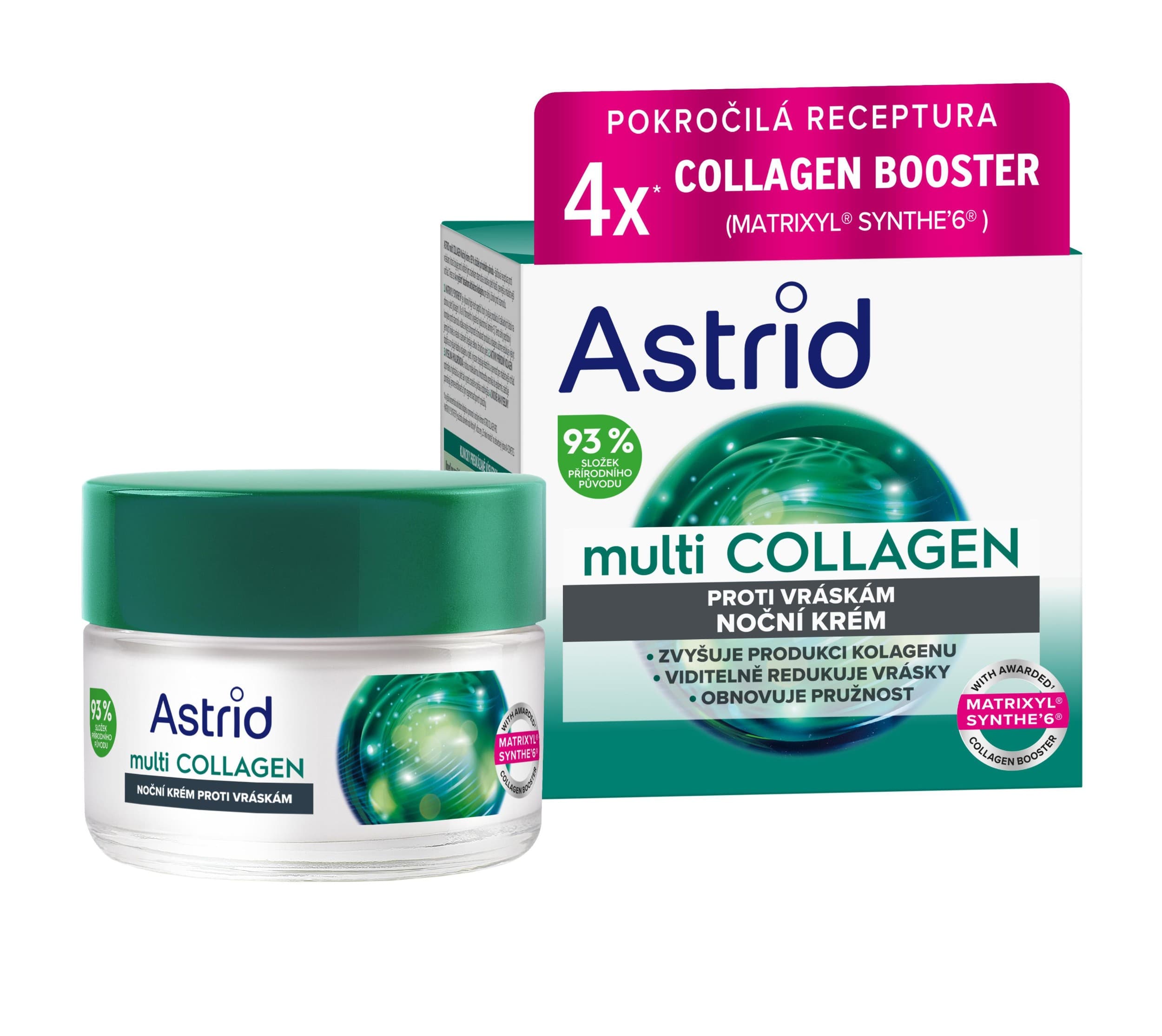 Astrid Multicollagen Noční krém proti vráskám a pro obnovení pružnosti 50ml
