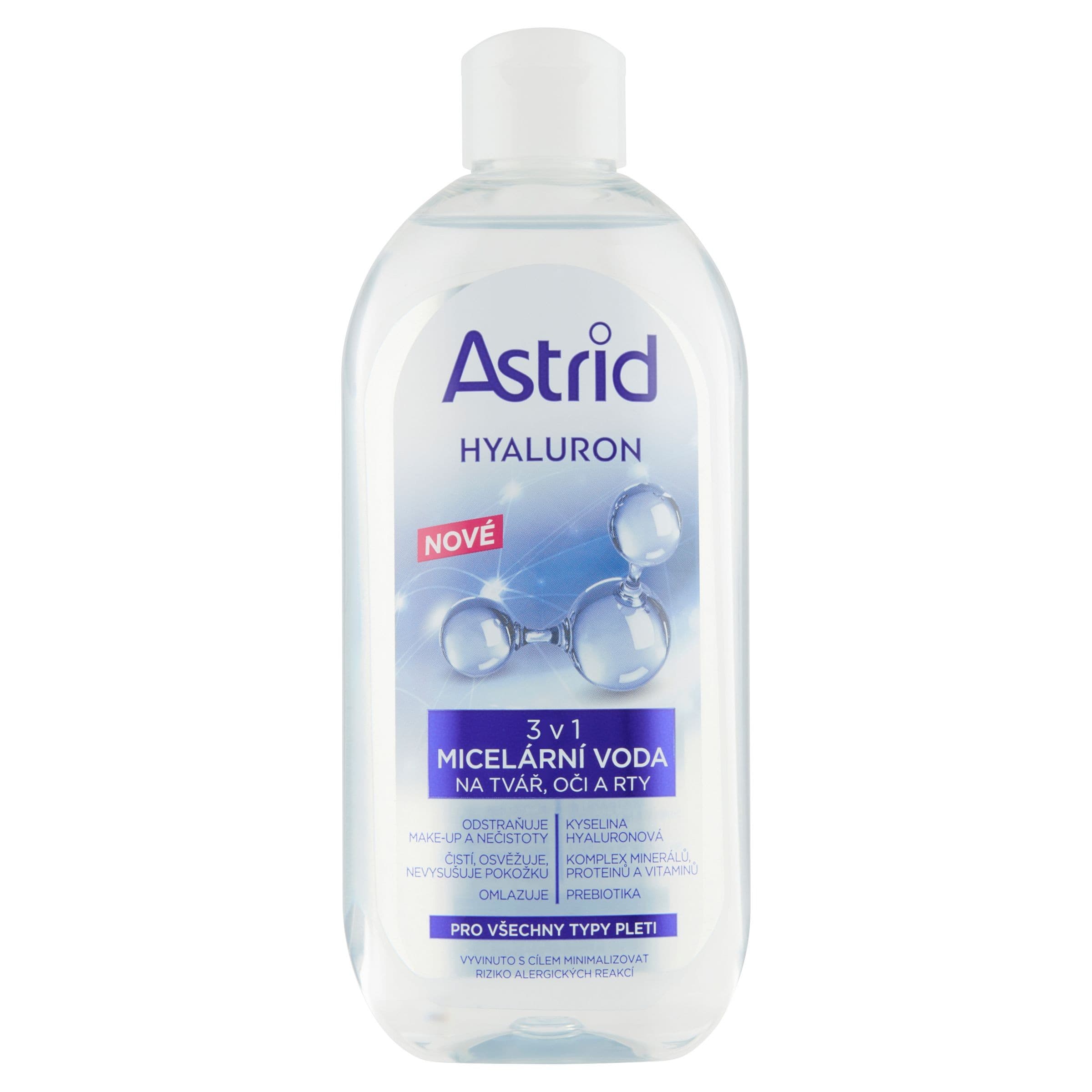 Astrid Hyaluron Micelární voda na tvář, oči a rty 3v1 400 ml