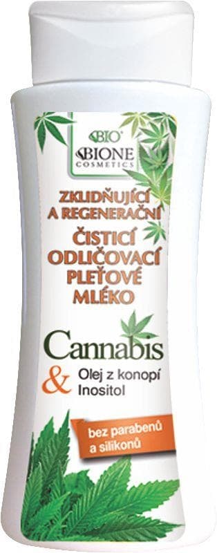BIOne Cosmetics BIO Cannabis zvláčňující čisticí odličovací pleťové mléko 255 ml