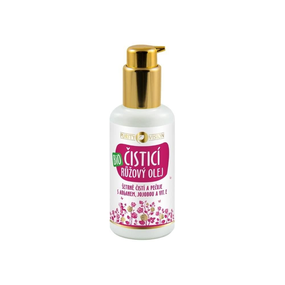 Purity Vision Bio Růžový čisticí olej s arganem, jojobou a vit. E