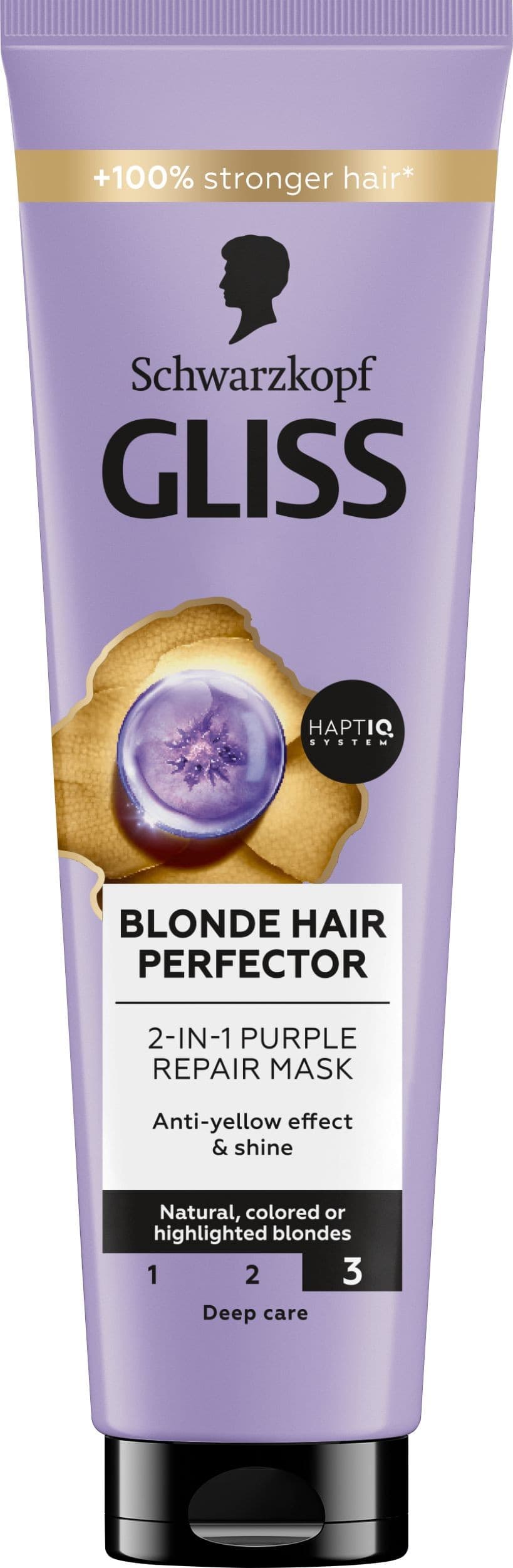 Schwarzkopf Gliss Blonde Hair Perfector 2 v 1 fialová regenerační maska 150ml