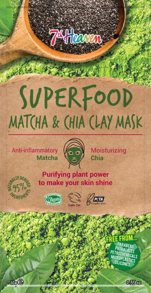 7th Heaven Superfood jílová maska matcha & chia 10g