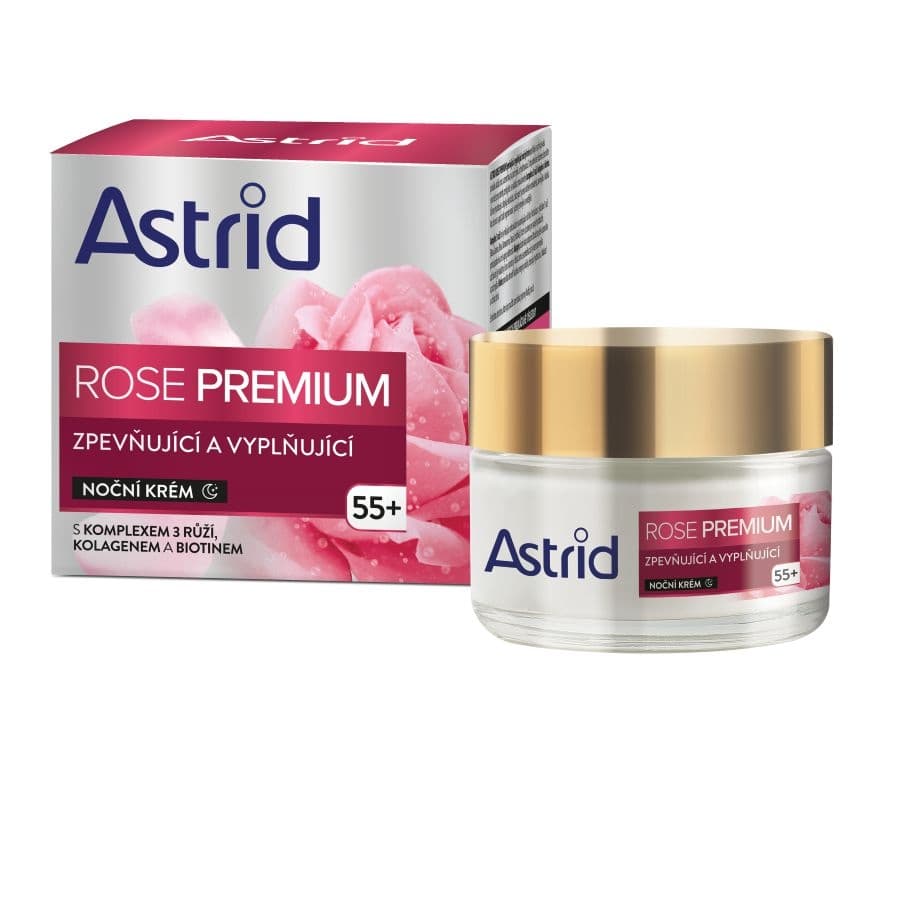 Astrid Rose Premium 55+ Zpevňující a vyplňující noční krém 50ml