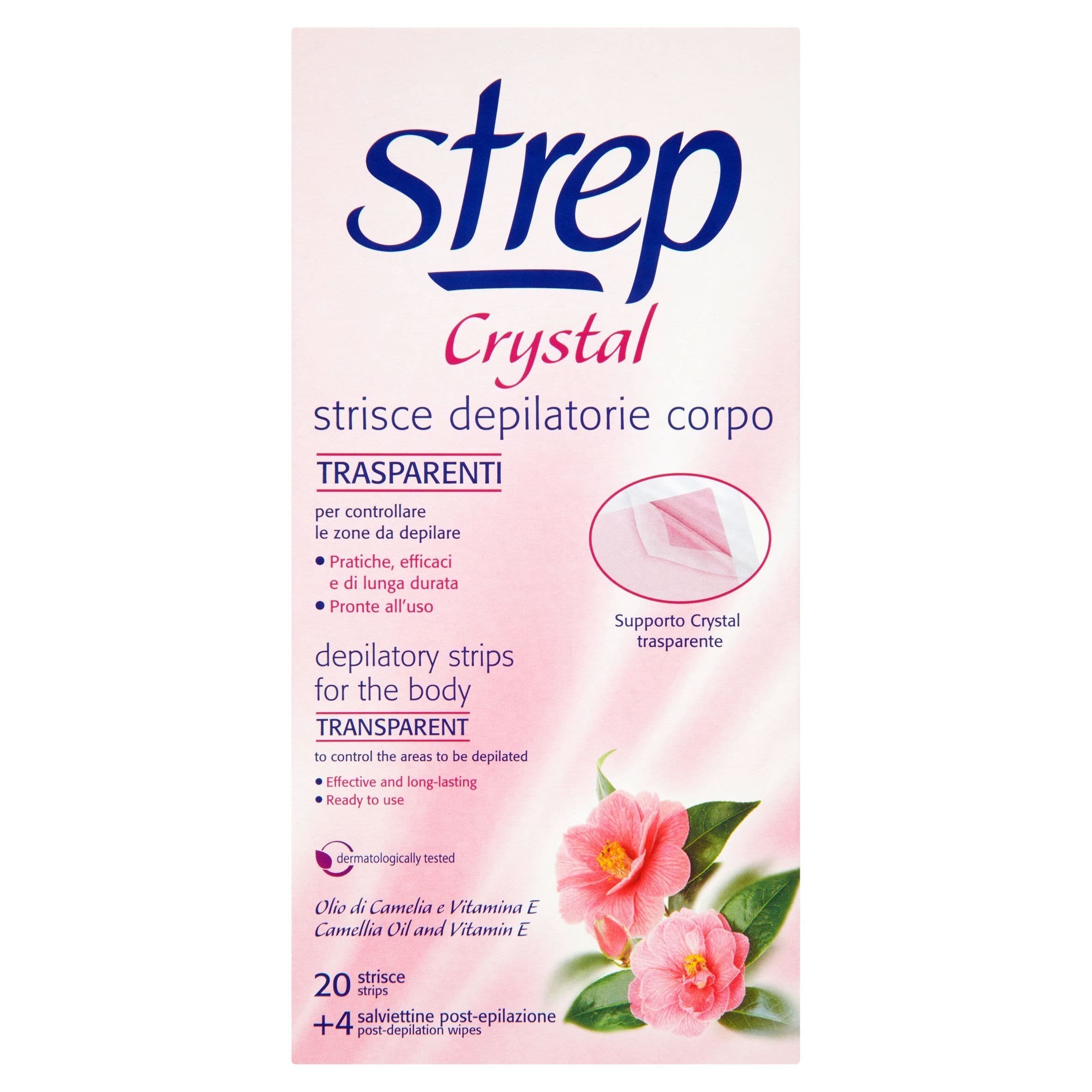 Strep Crystal Voskové pásky pro epilaci tela 20 ks