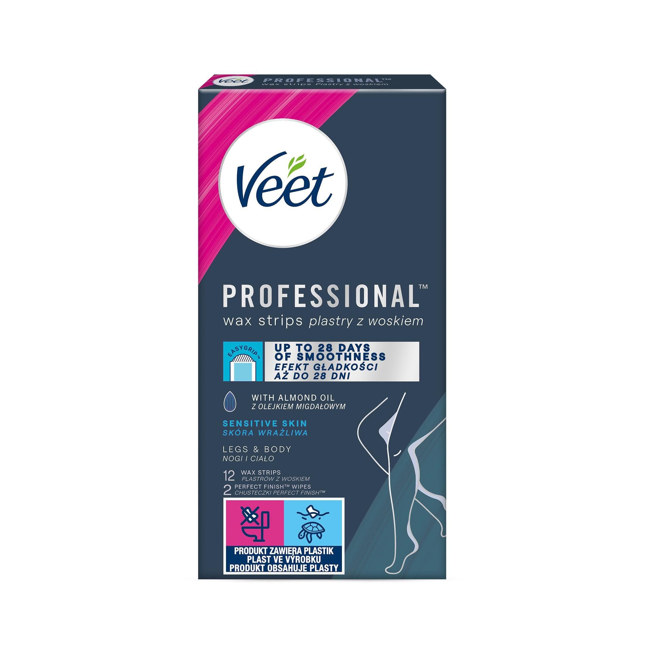 Veet Professional Studené vosk. pásky pro citlivou pokožku 12 ks