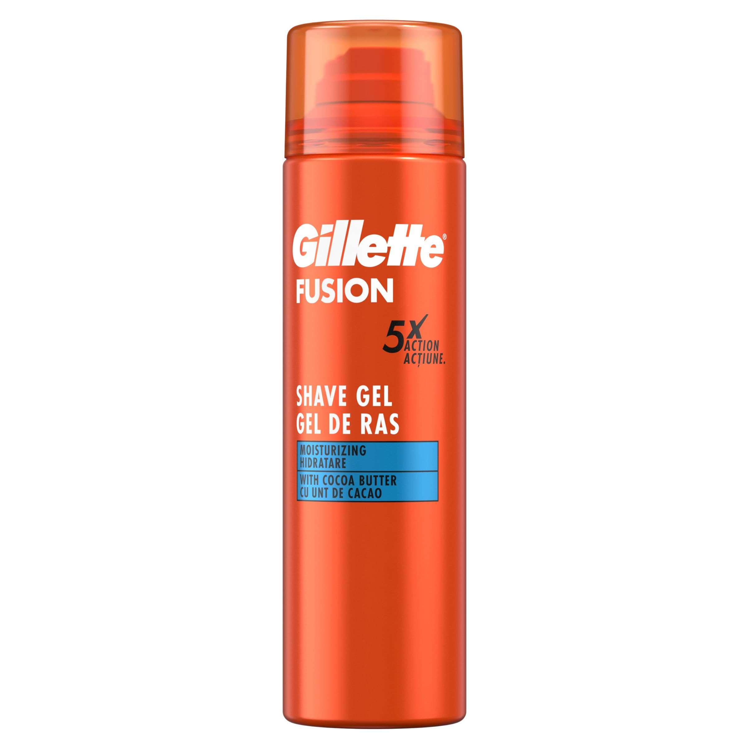 Gillette Fusion Hydratační gel na holení pro muže s kakaovým máslem 200 ml
