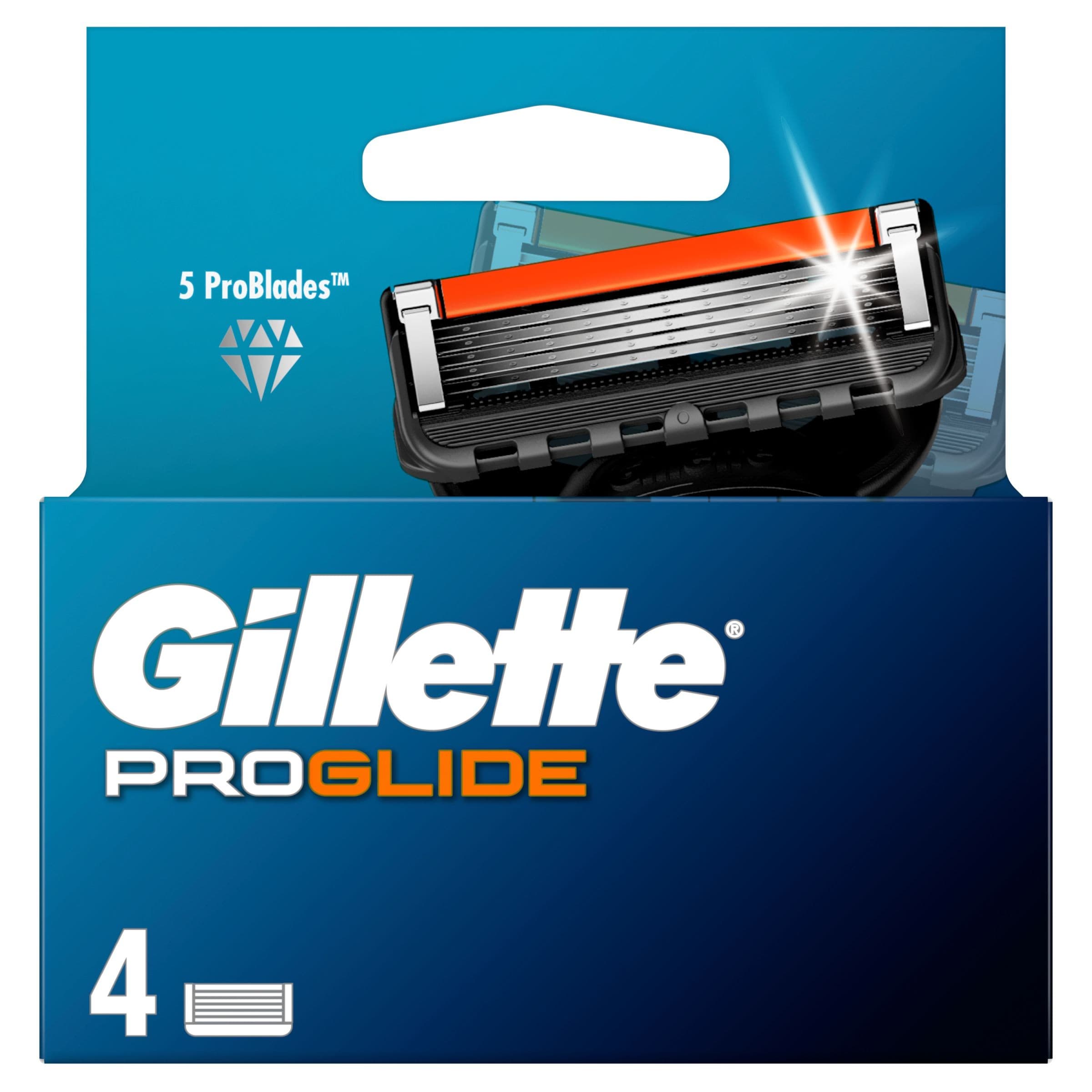 Gillette ProGlide Náhradní holicí hlavice pro muže + náhradní holicí hlavice 4 ks
