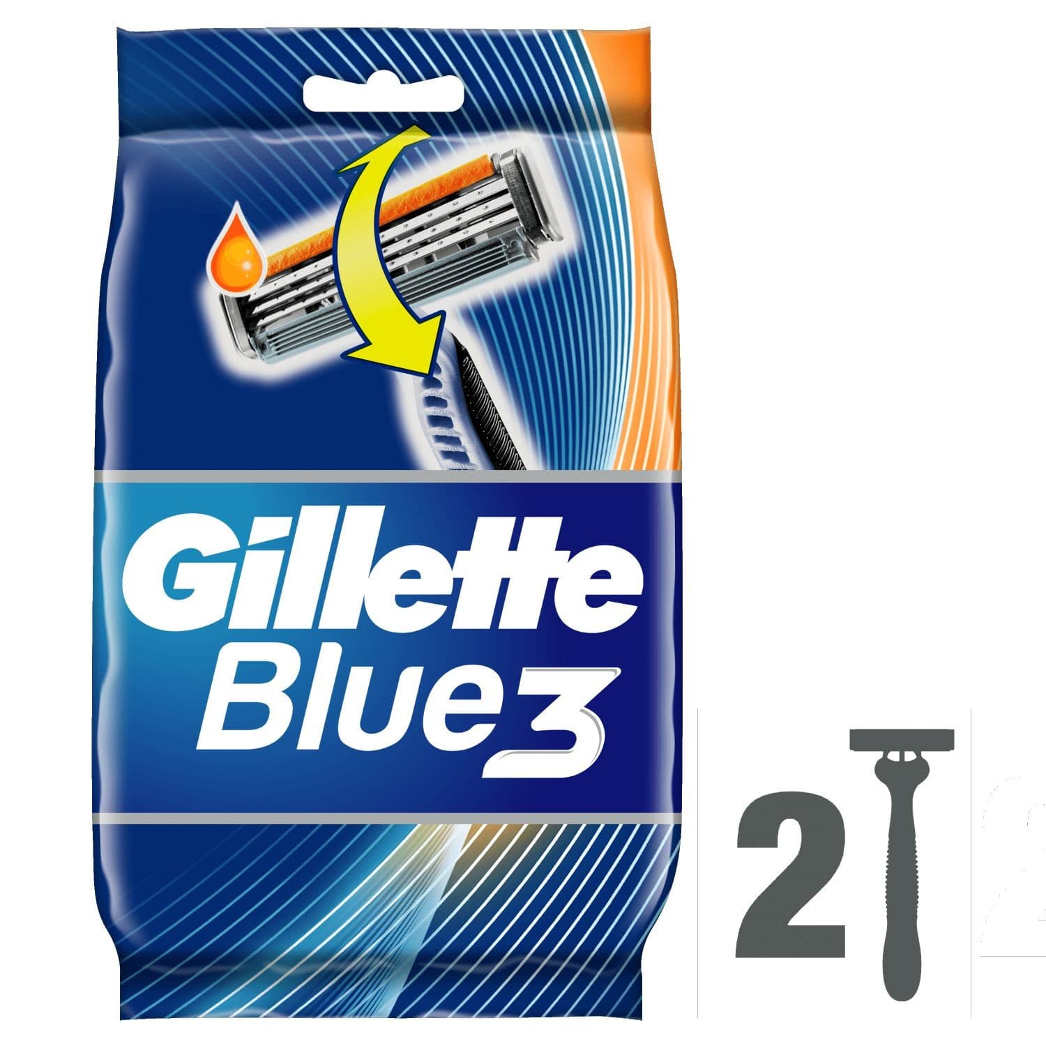 Gillette Blue3 Sensitive Pánský Jednorázový holicí Strojek 12 ks