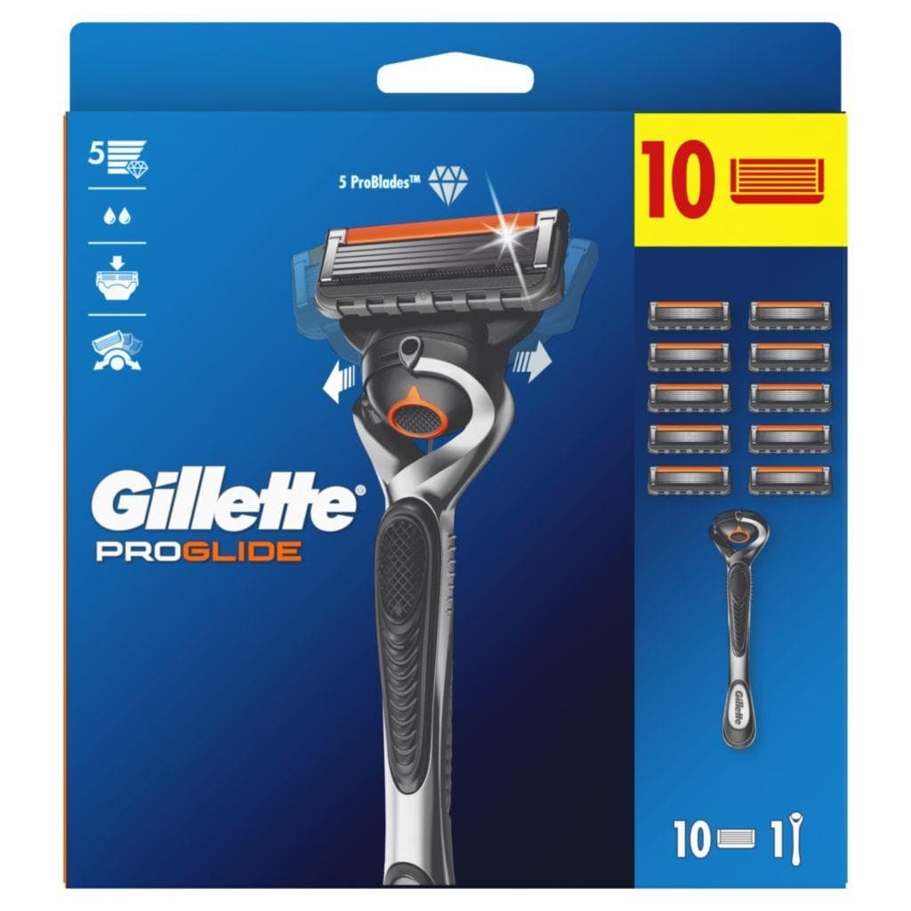 Gillette ProGlide Holicí Strojek pro muže + 10 Náhradních holicích hlavic