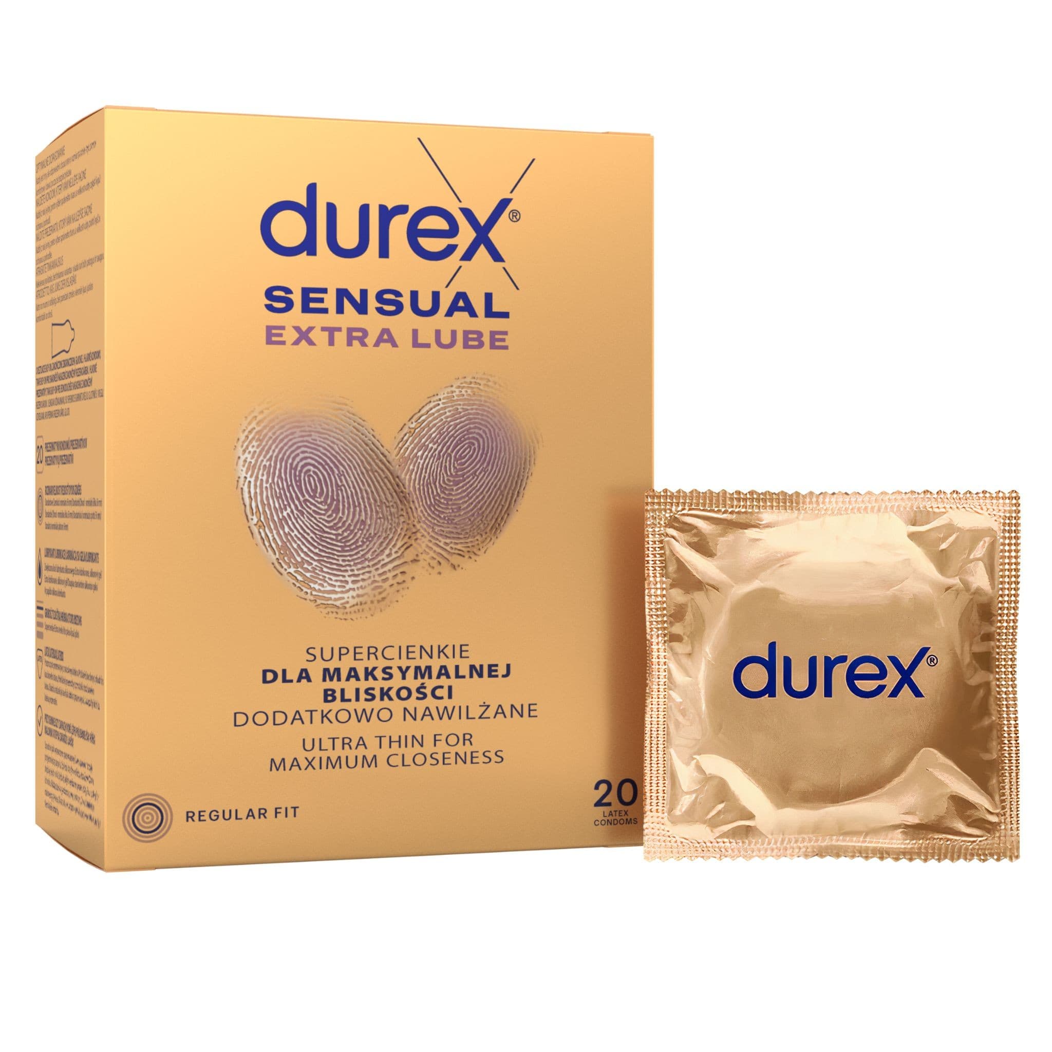 Durex Sensual Extra Lube kondomy 20 ks